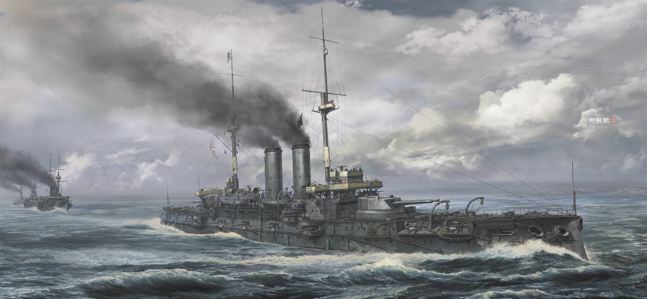 рисунок IJN Battleship Mikasa