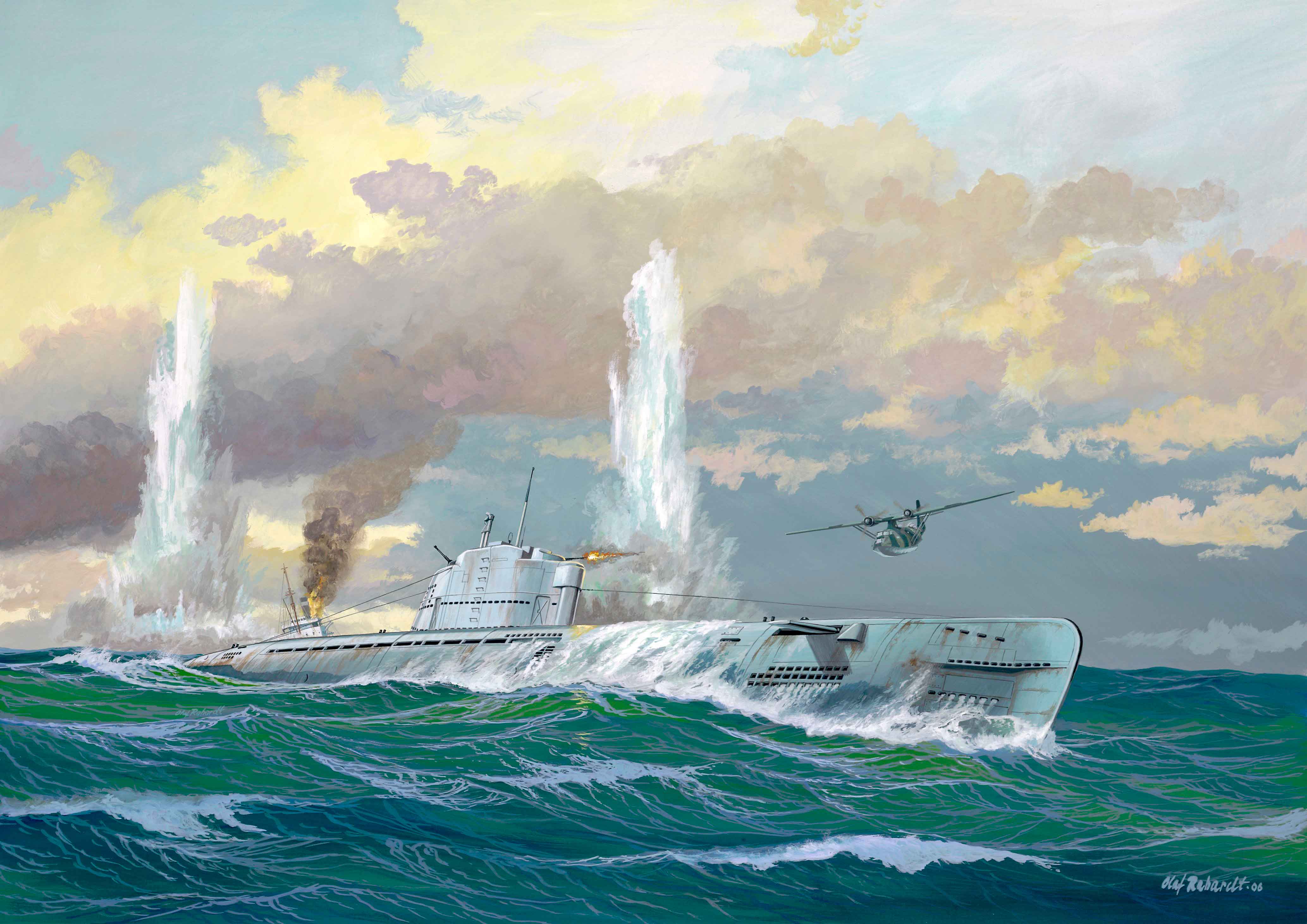 рисунок German Submarine Type XXI
