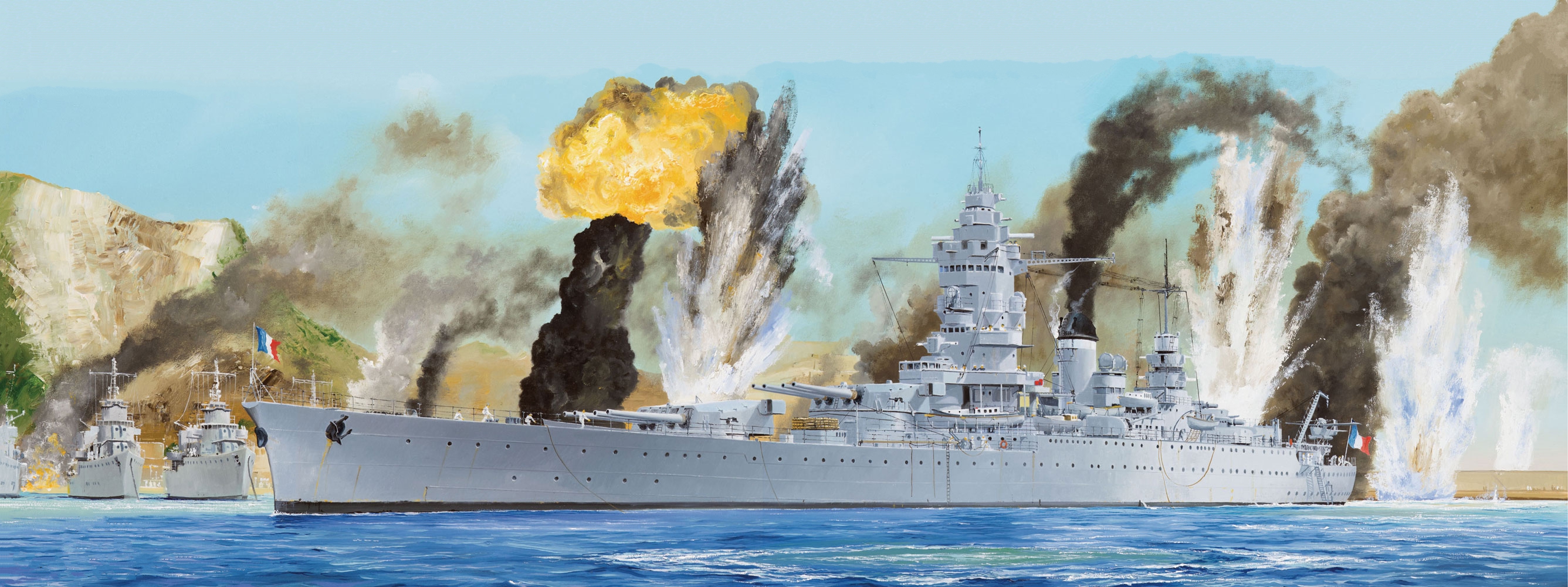 рисунок French Navy Battleship Dunkerque