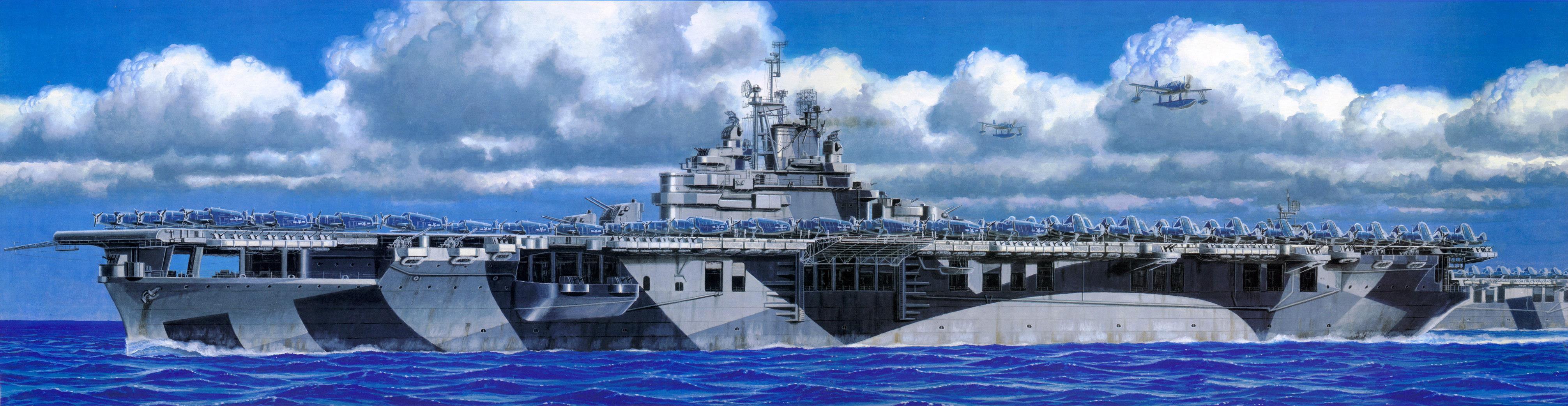 рисунок US Aircraft Carrier USS Yorktown CV-10 (1944)
