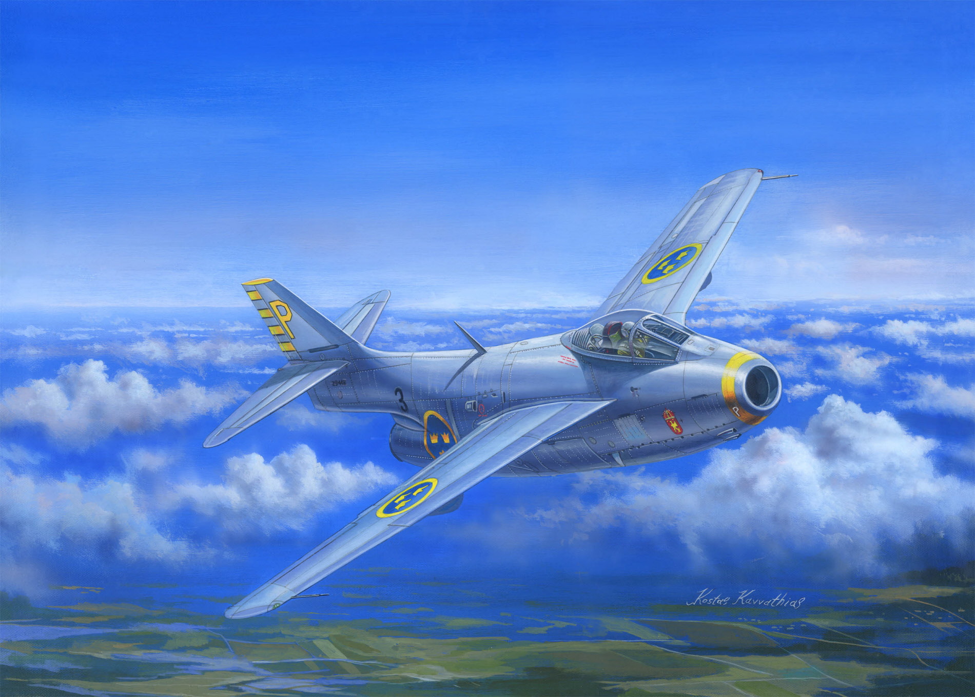 рисунок J-29B "Flying Barrel"