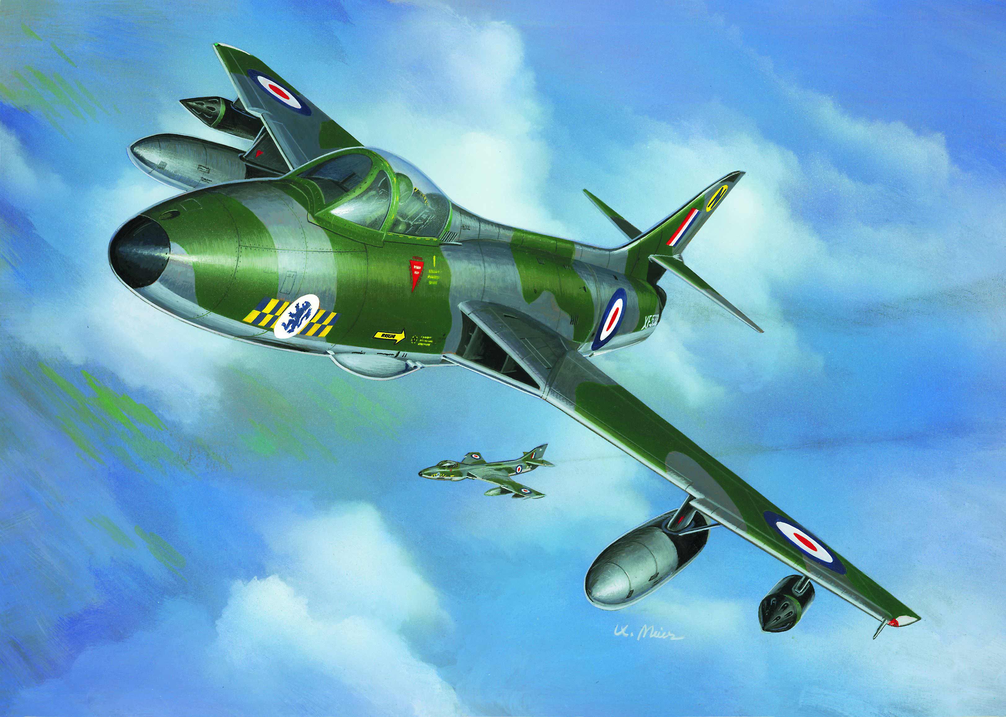 рисунок Hawker Hunter FGA.9