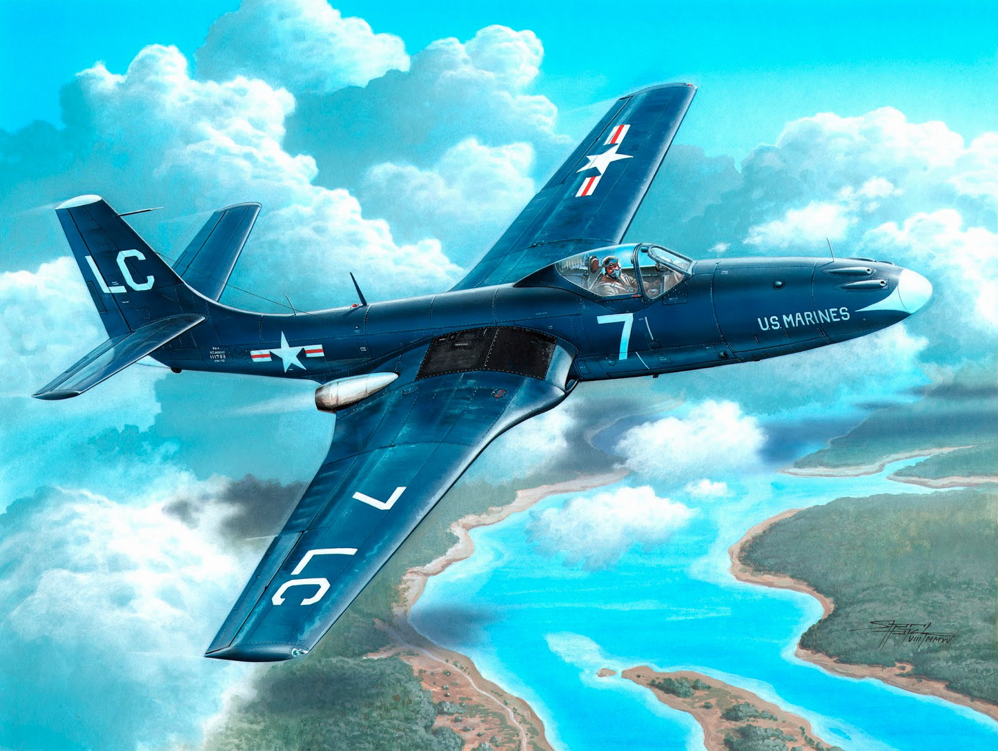 рисунок McDonnell FH-1 Phantom