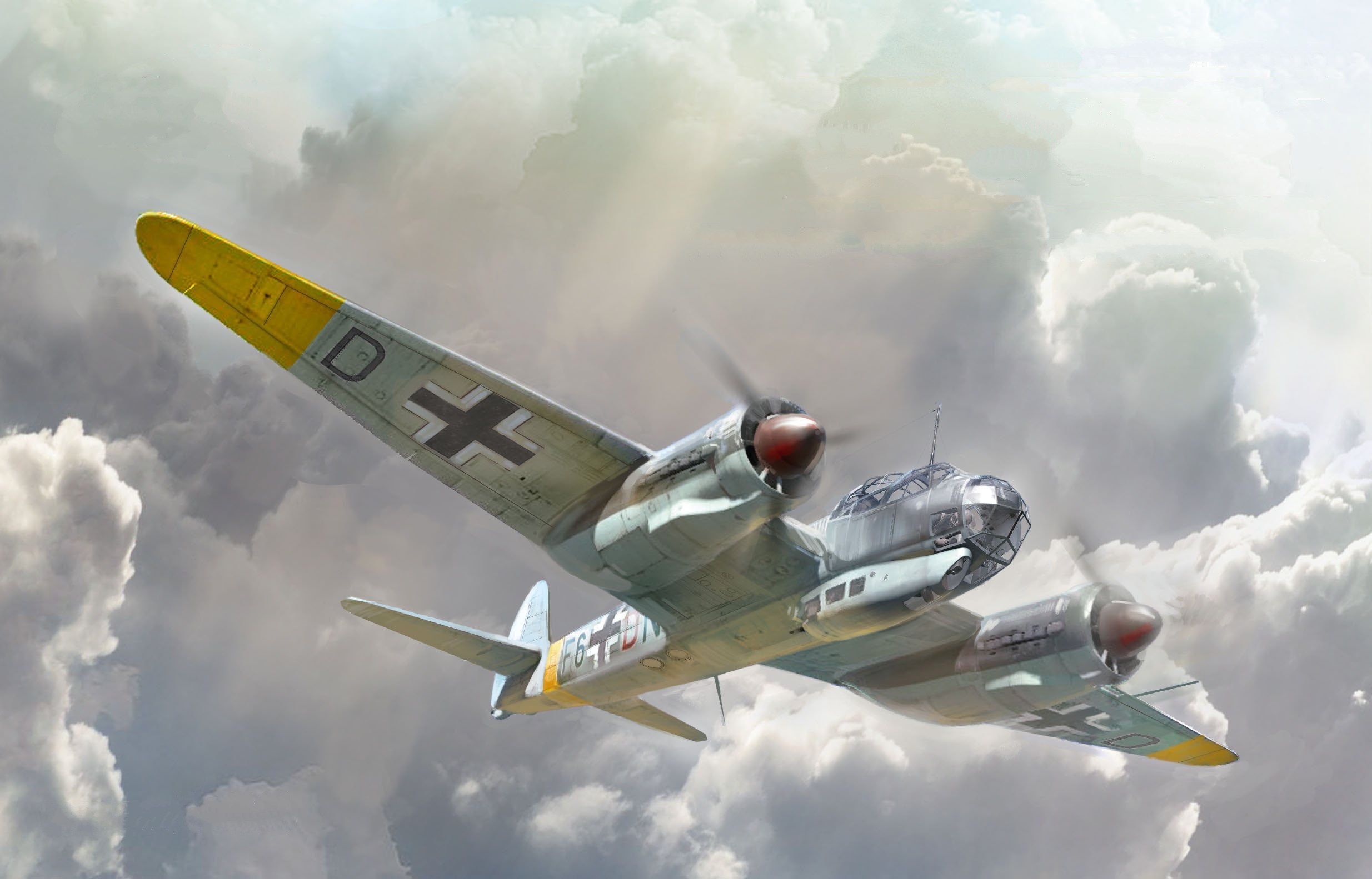 рисунок Ju 88D-1 WWII German Reconnaissance Plane