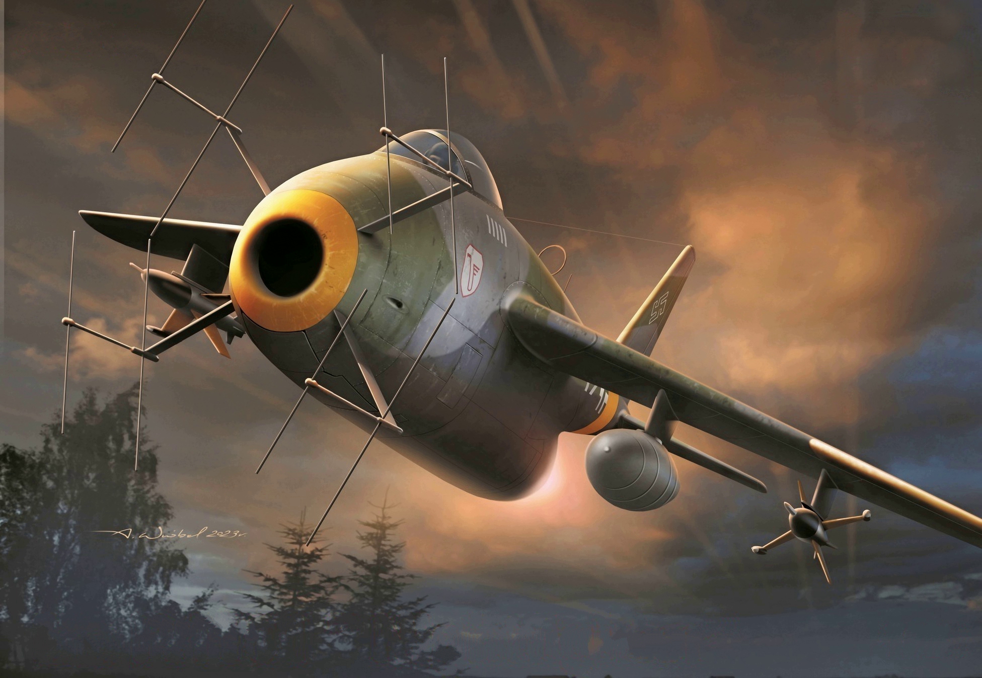 рисунок Messerschmitt Me P.1101 Nightfighter