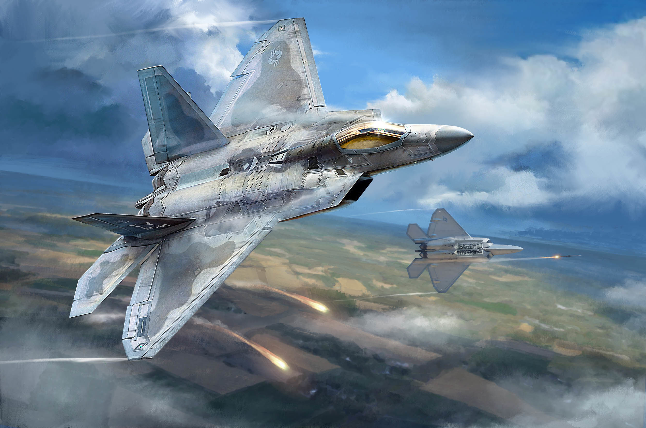 рисунок Lockheed Martin F-22A Raptor