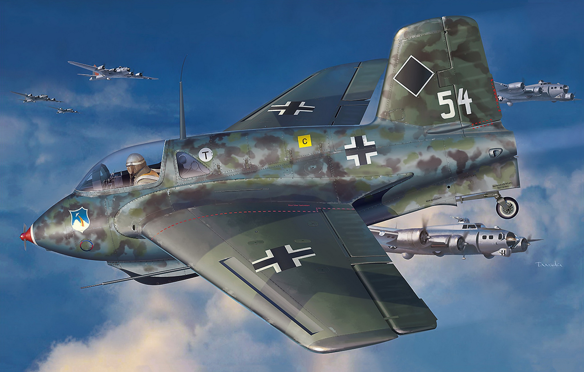 рисунок Messerschmitt Me163B Komet