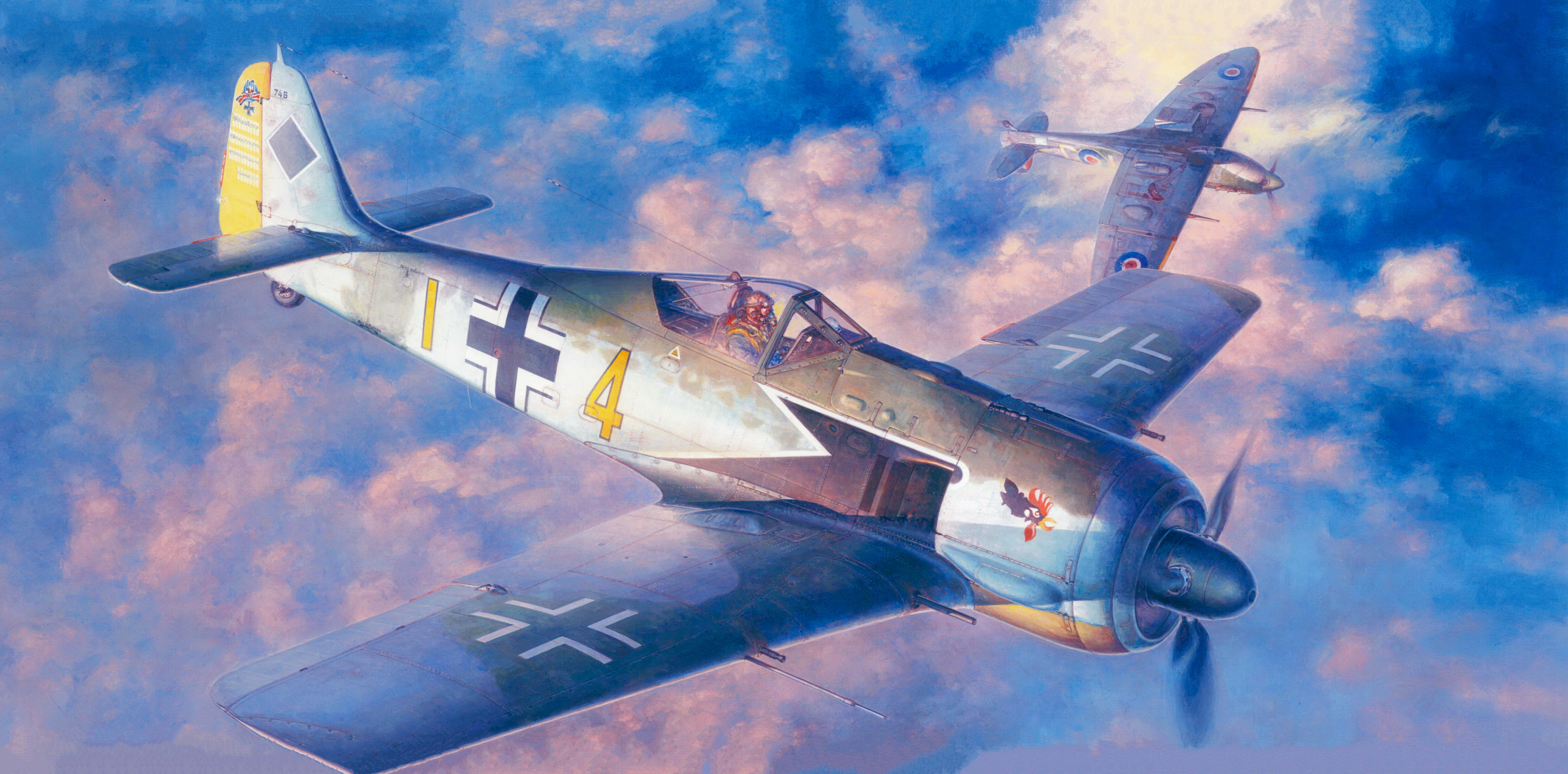 рисунок Fw 190A-4 German WWII Fighter