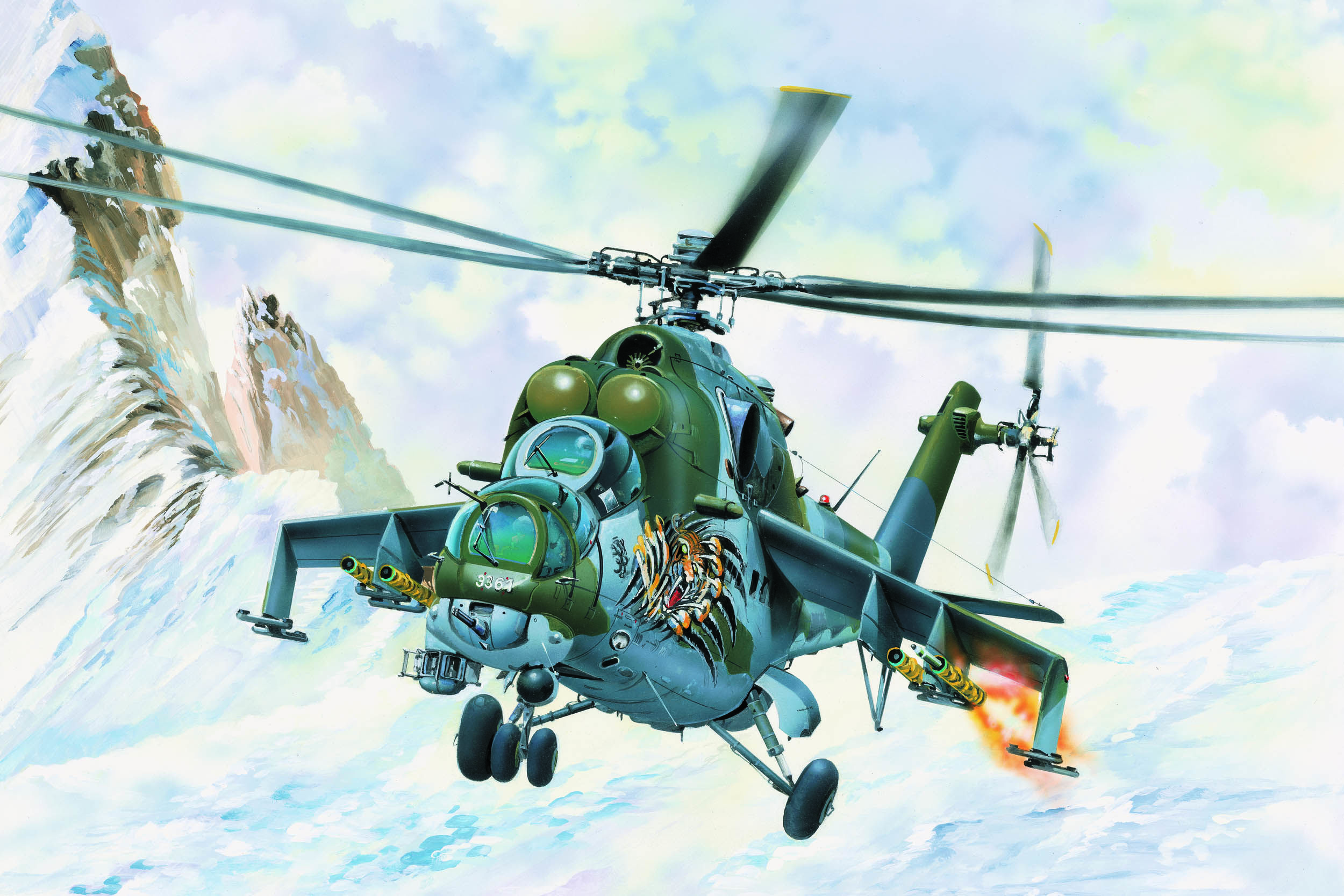 рисунок Mi-24V Hind-E