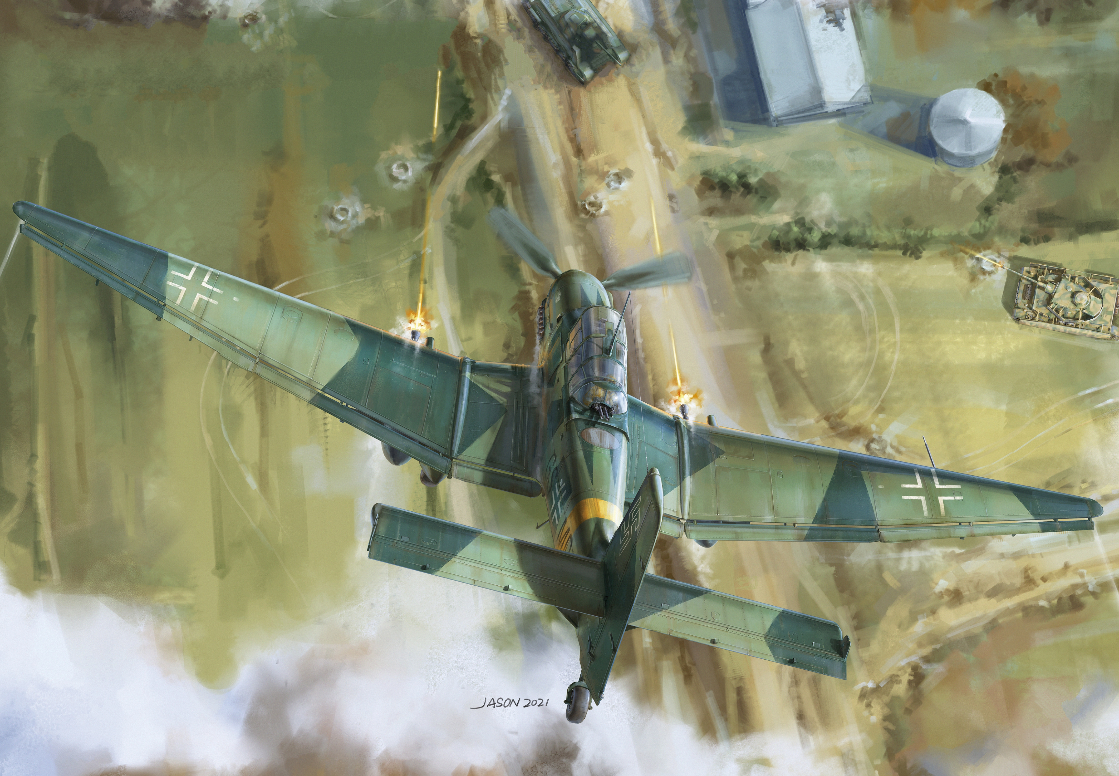 рисунок Junkers Ju 87G Stuka