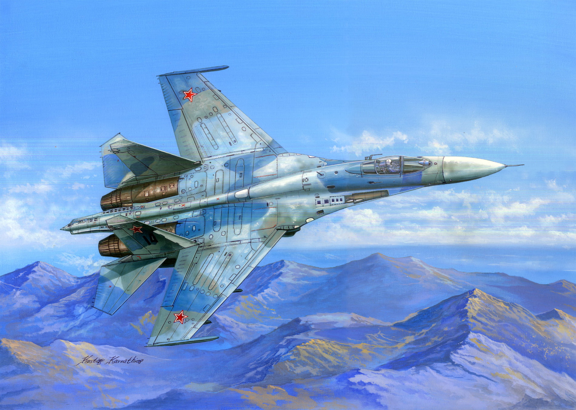рисунок Su-27 Flanker B