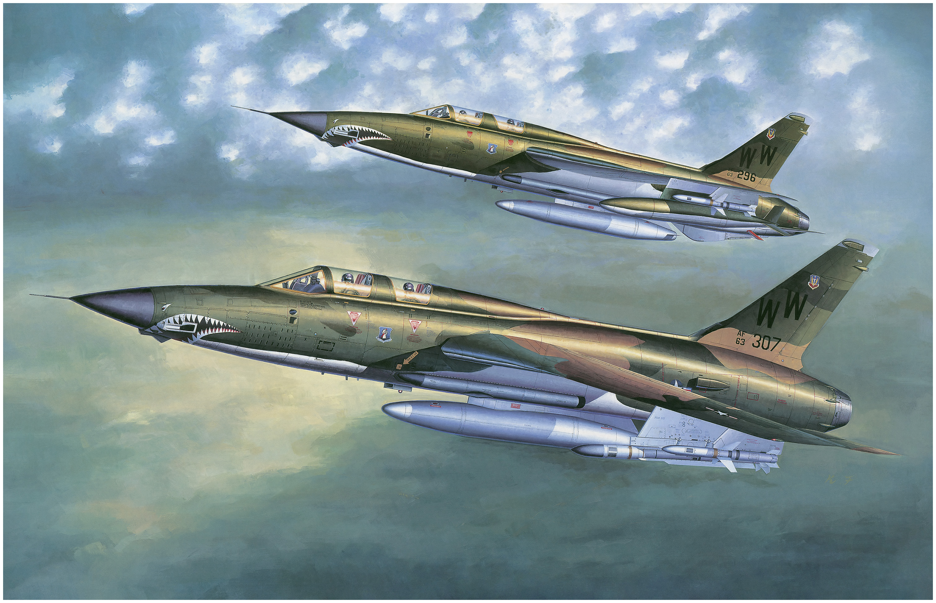 рисунок F-105G Thunderchief 'Wild Weasel'