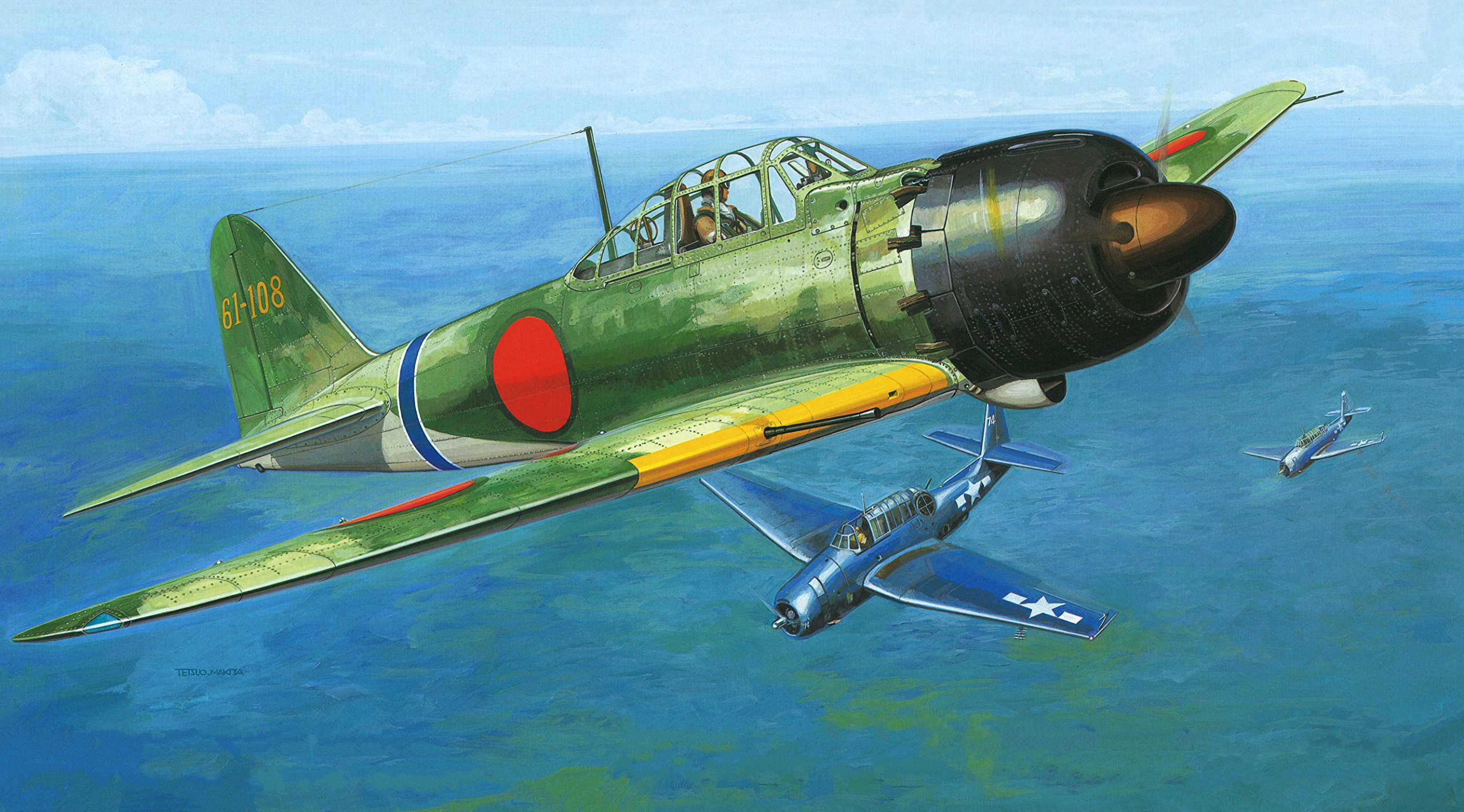 рисунок Mitsubishi A6M5 Zero Fighter Type 52