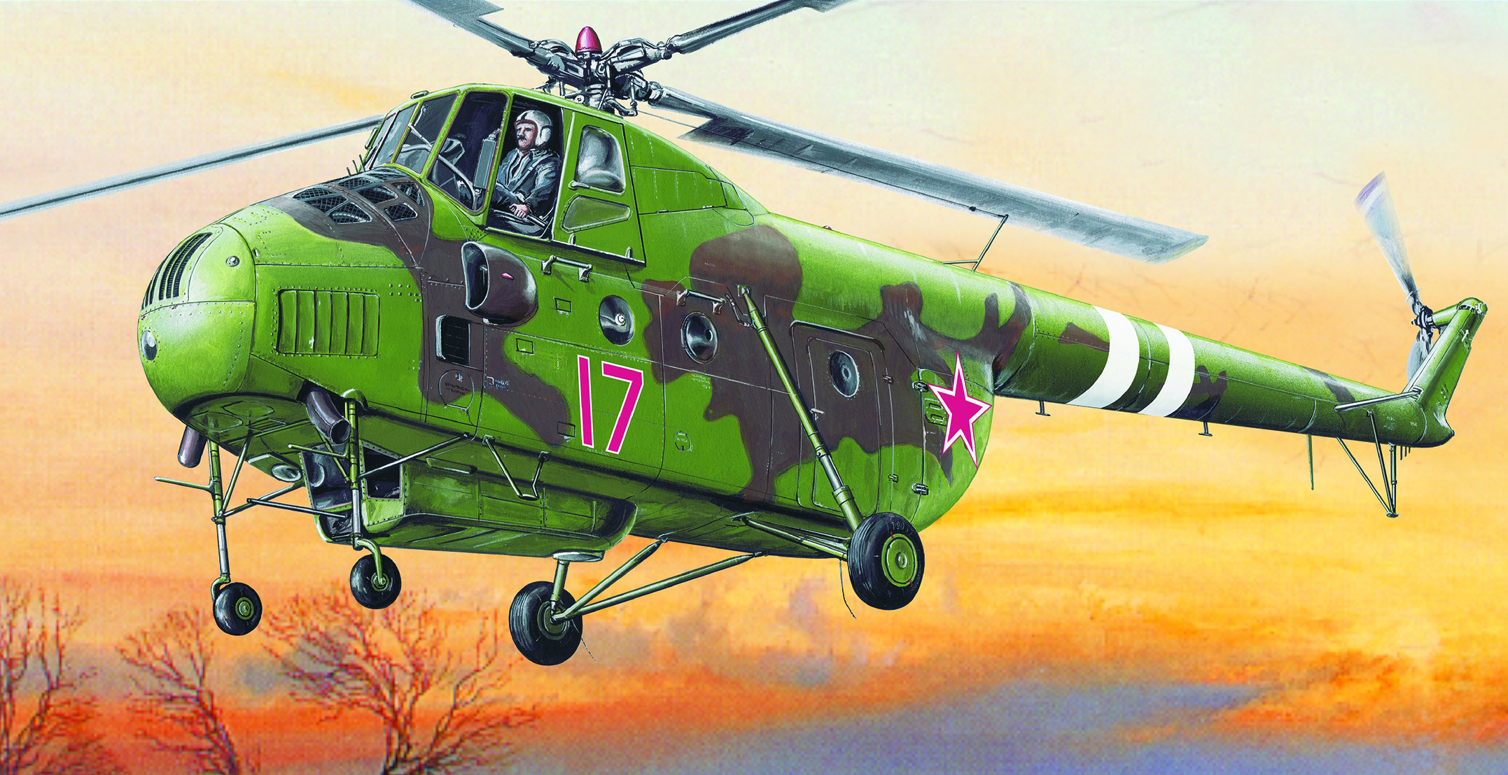 рисунок вертолет Ми-4А