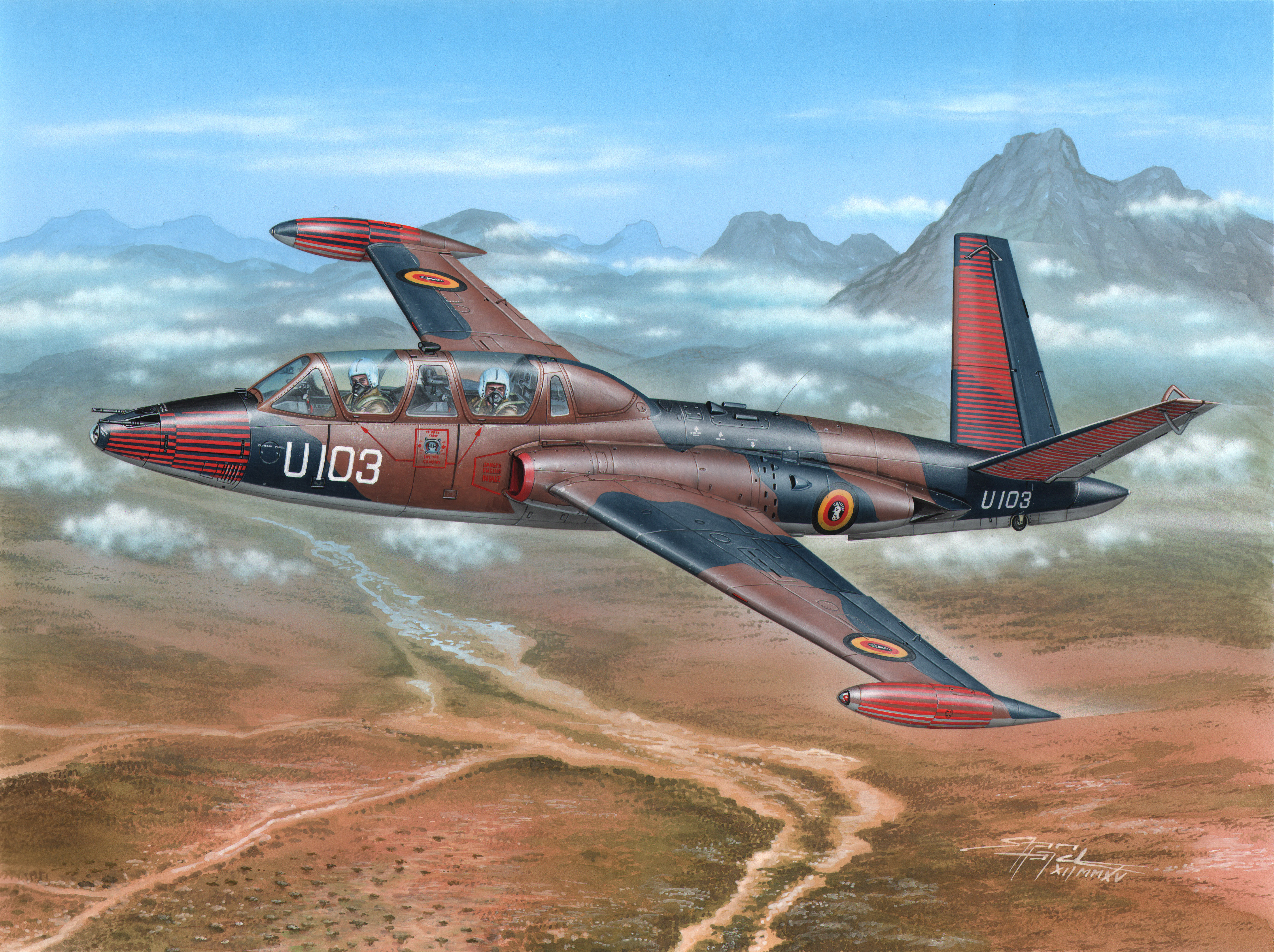 рисунок Fouga CM 170 Magister