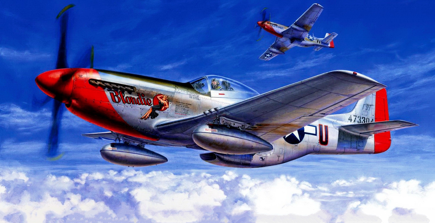 рисунок North American P-51D Mustang