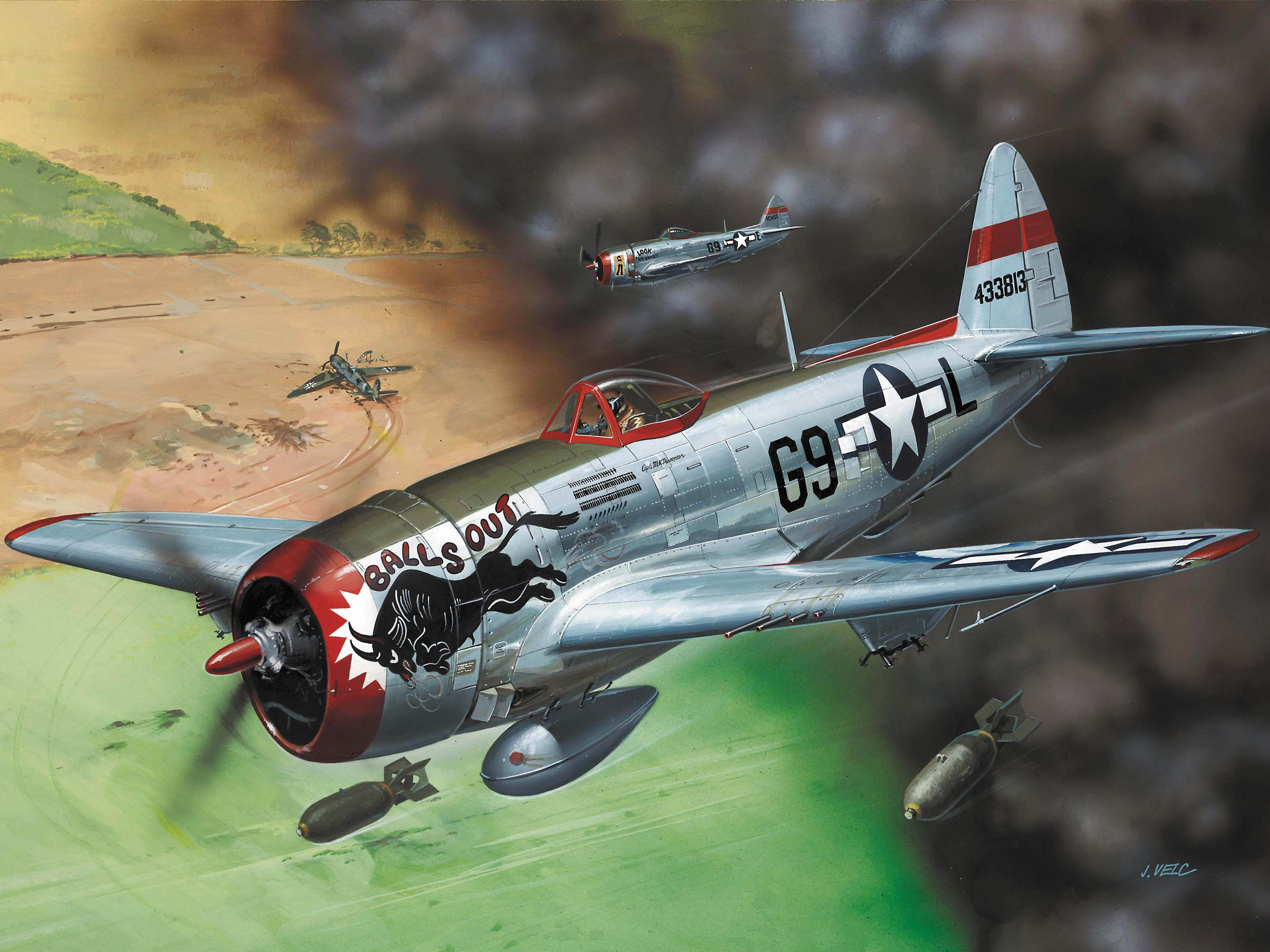 рисунок P-47D Balls Out
