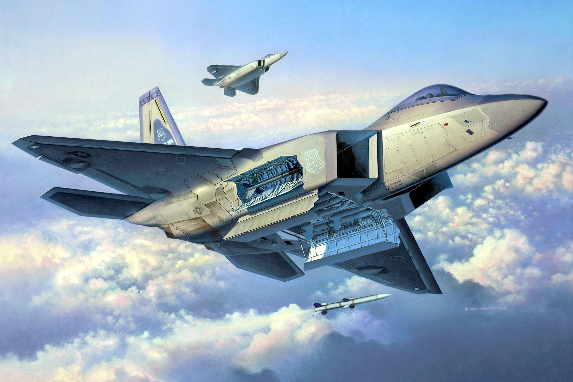 рисунок Lockheed F-22 Raptor