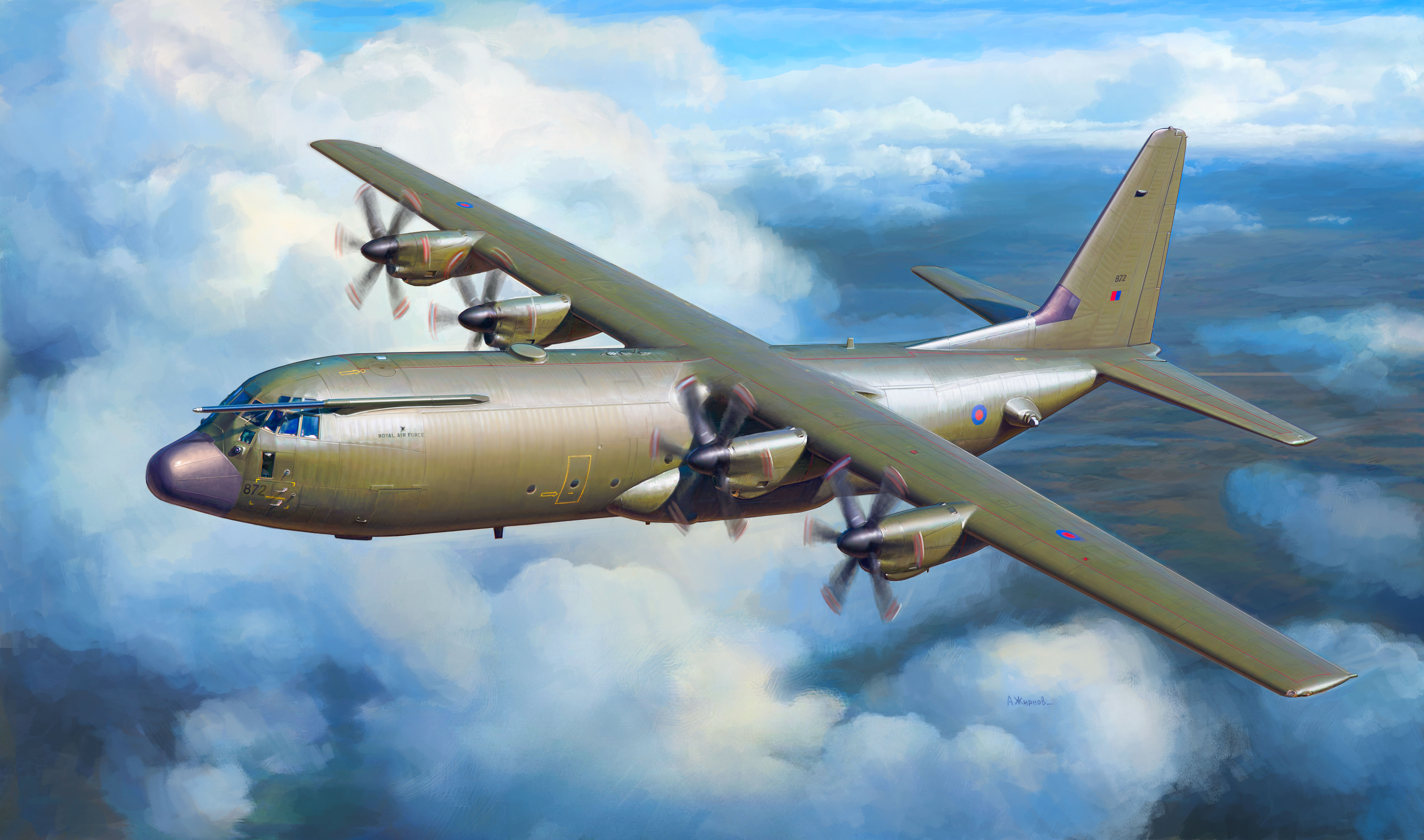 рисунок C-130J-30 Heavy Transport Plane