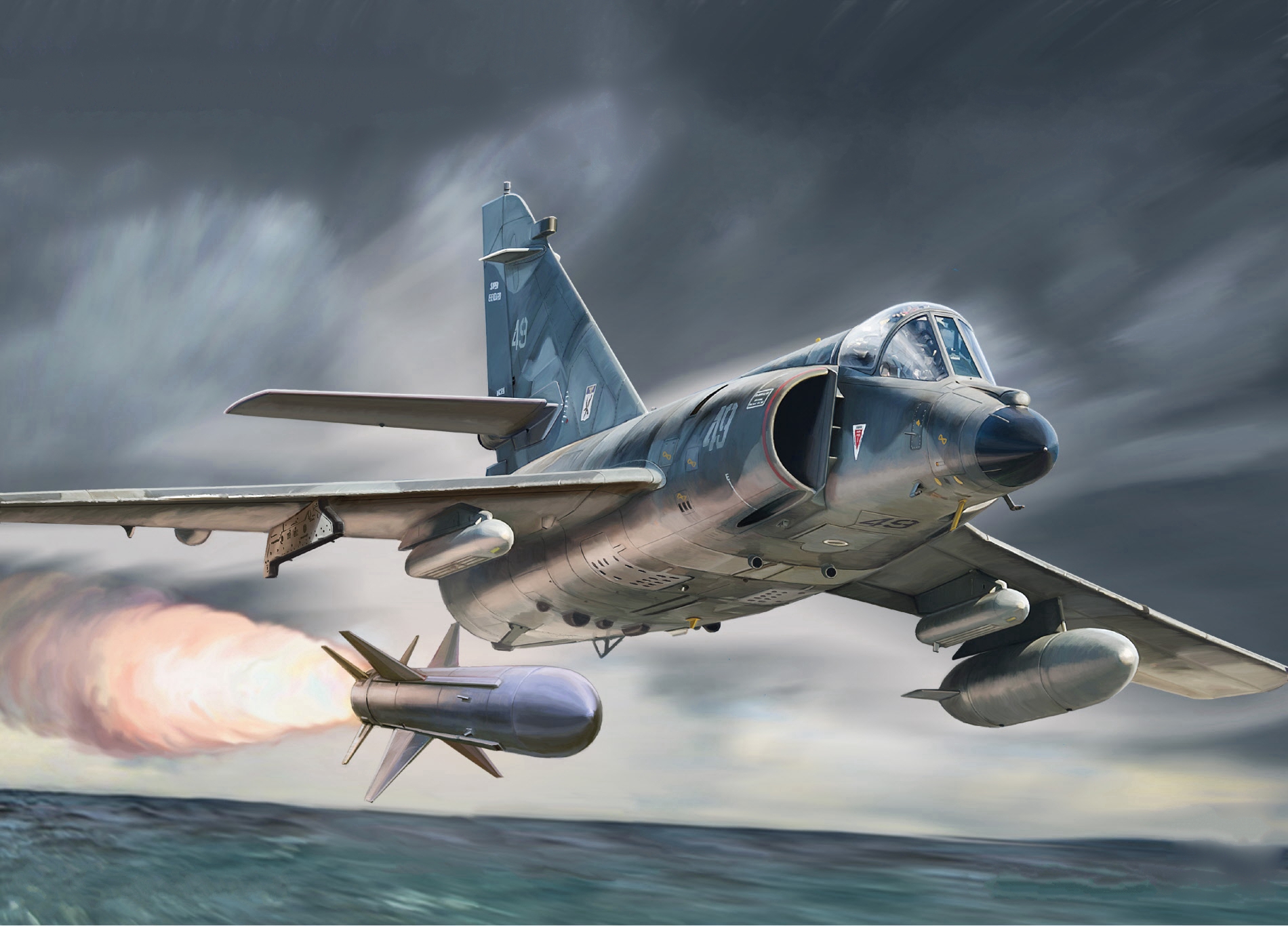 рисунок Dassault Super Etendard