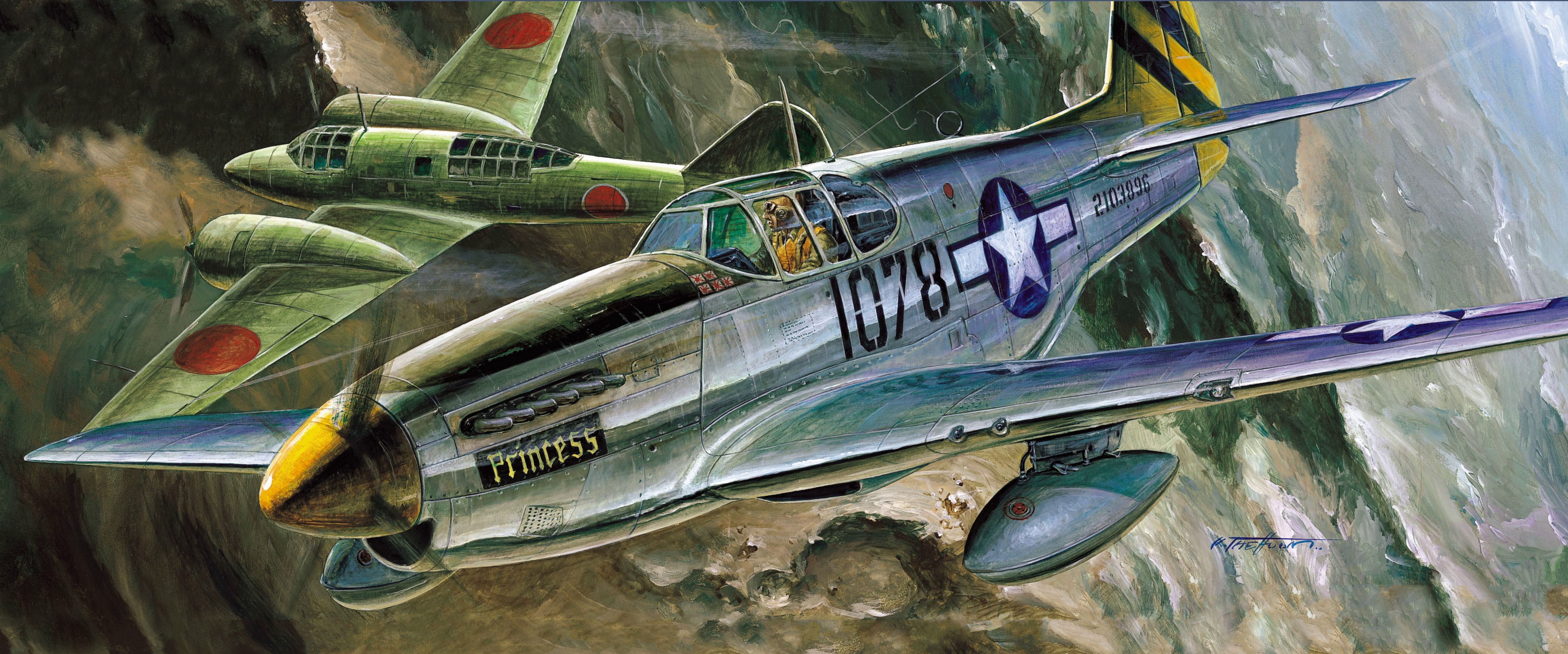 рисунок P-51C Mustang