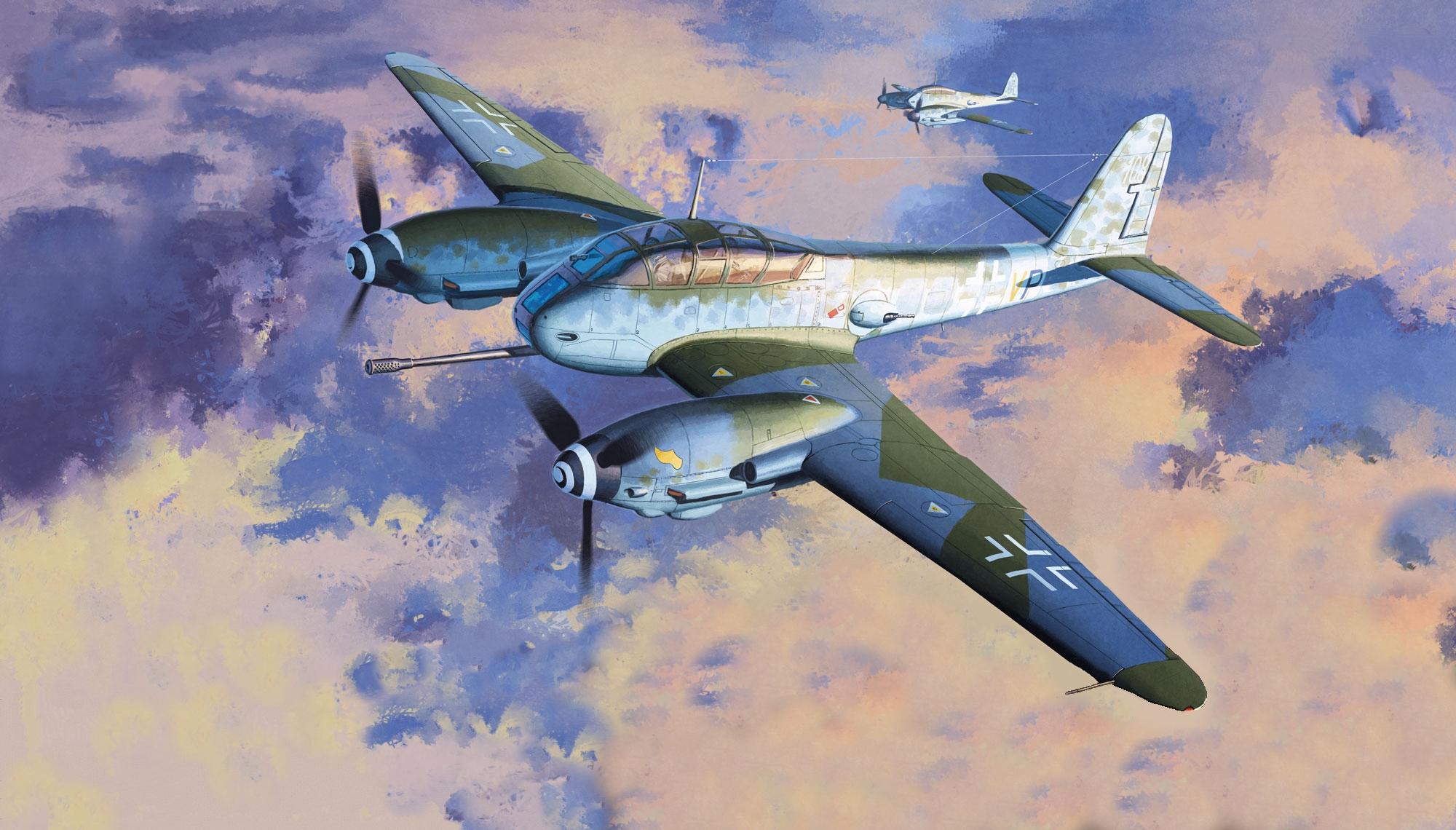 рисунок Messerschmitt Me 410B-2/U4 Heavy Fighter