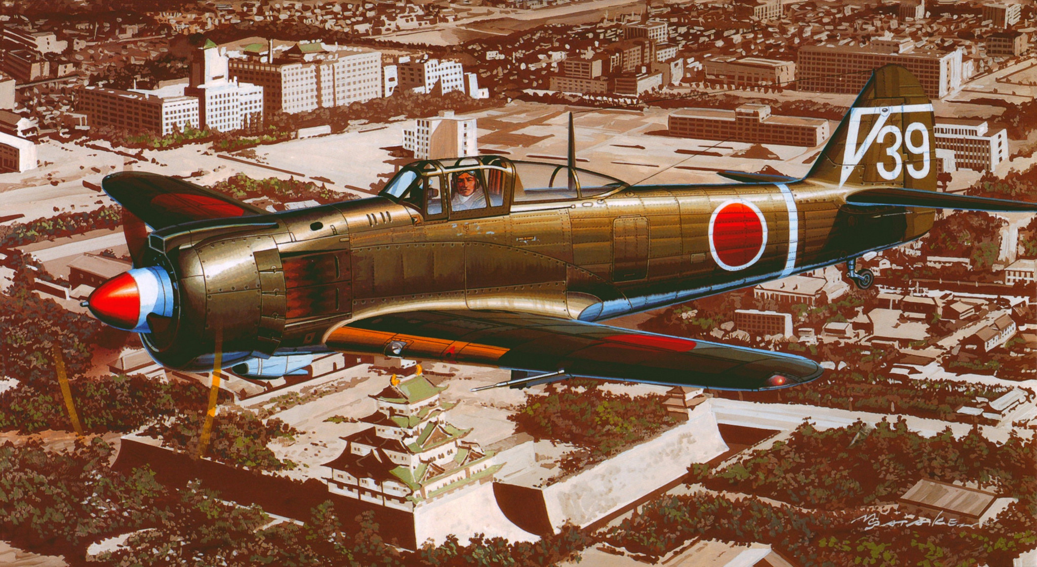 рисунок IJA Type 5 Fighter I Kawasaki Ki-100-I