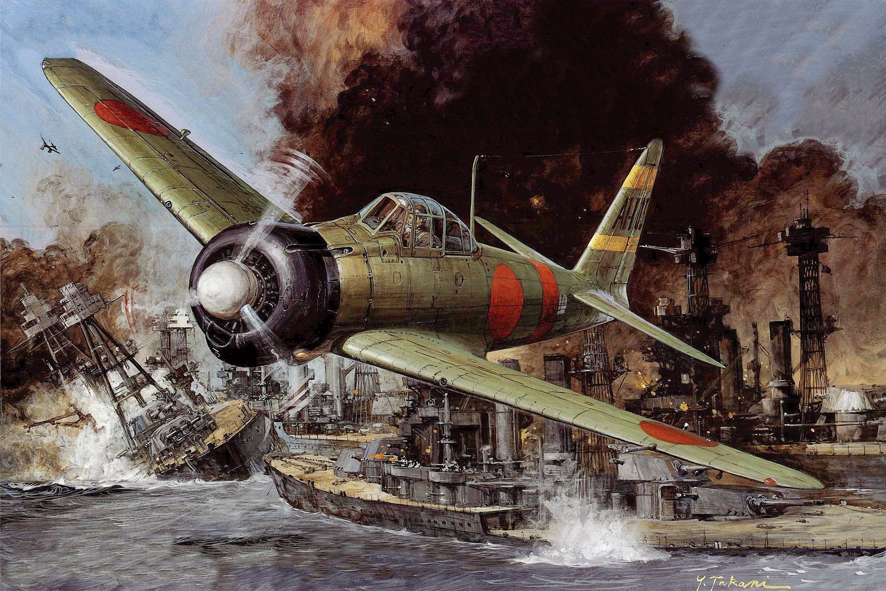 рисунок Zero Fighter Type 21 At Pearl Harbor
