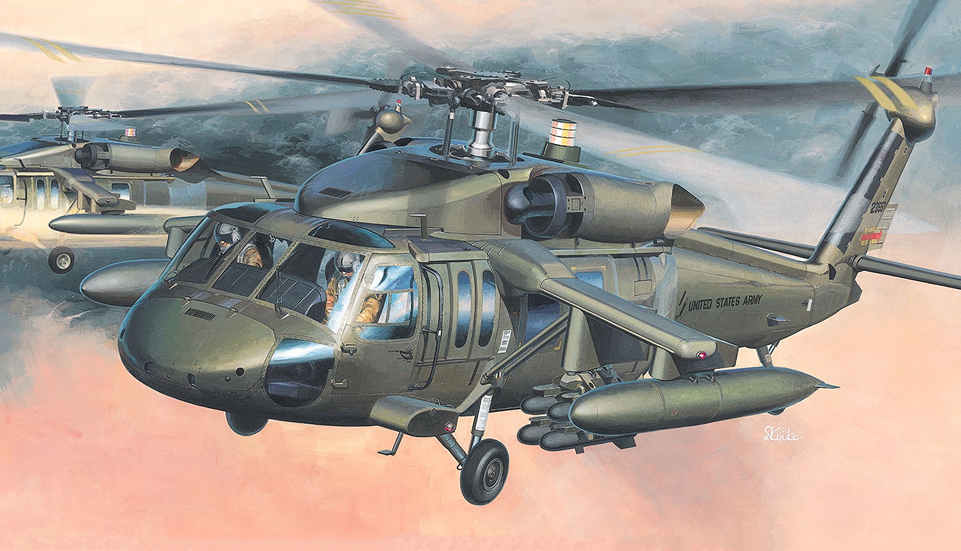 рисунок UH-60A Black Hawk