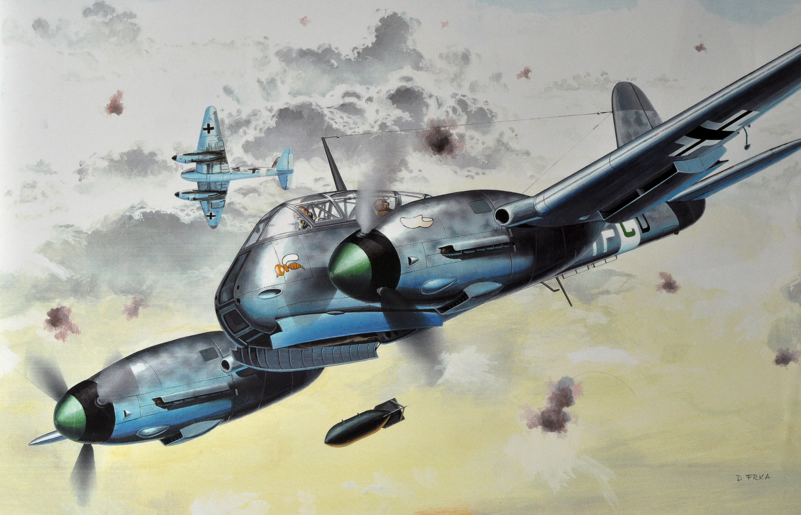 рисунок Messerschmitt Me 210A-1