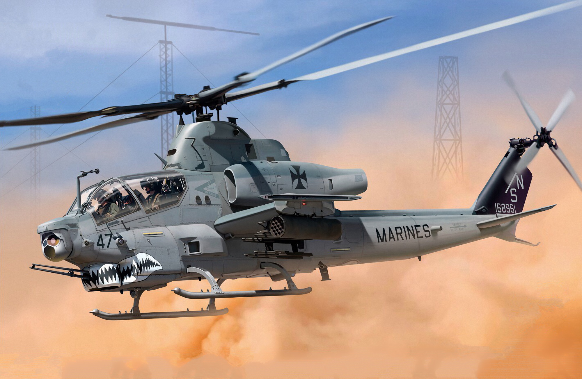 рисунок USMC AH-1Z "Shark Mouth"