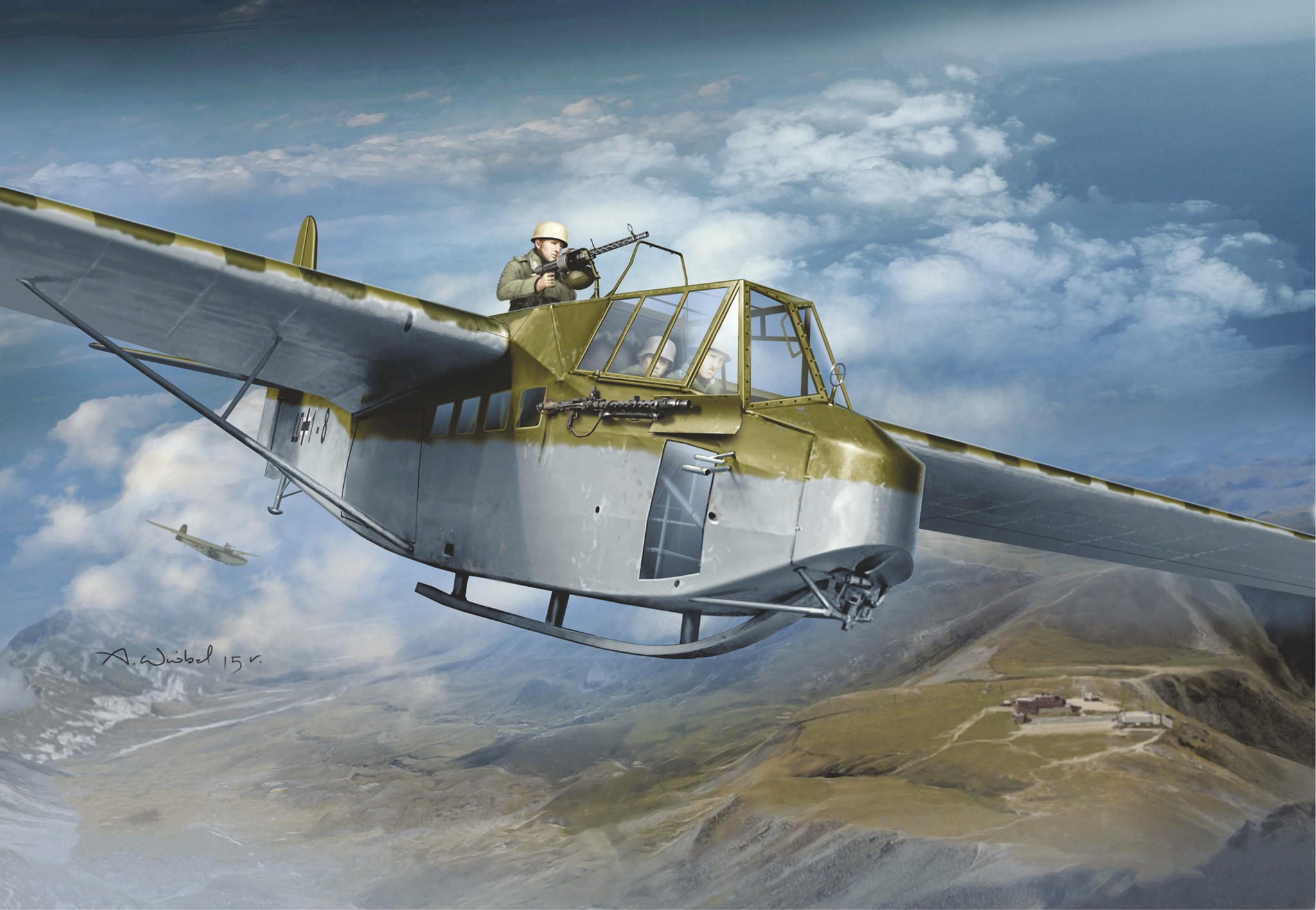 рисунок DFS 230 Luftwaffe Glider
