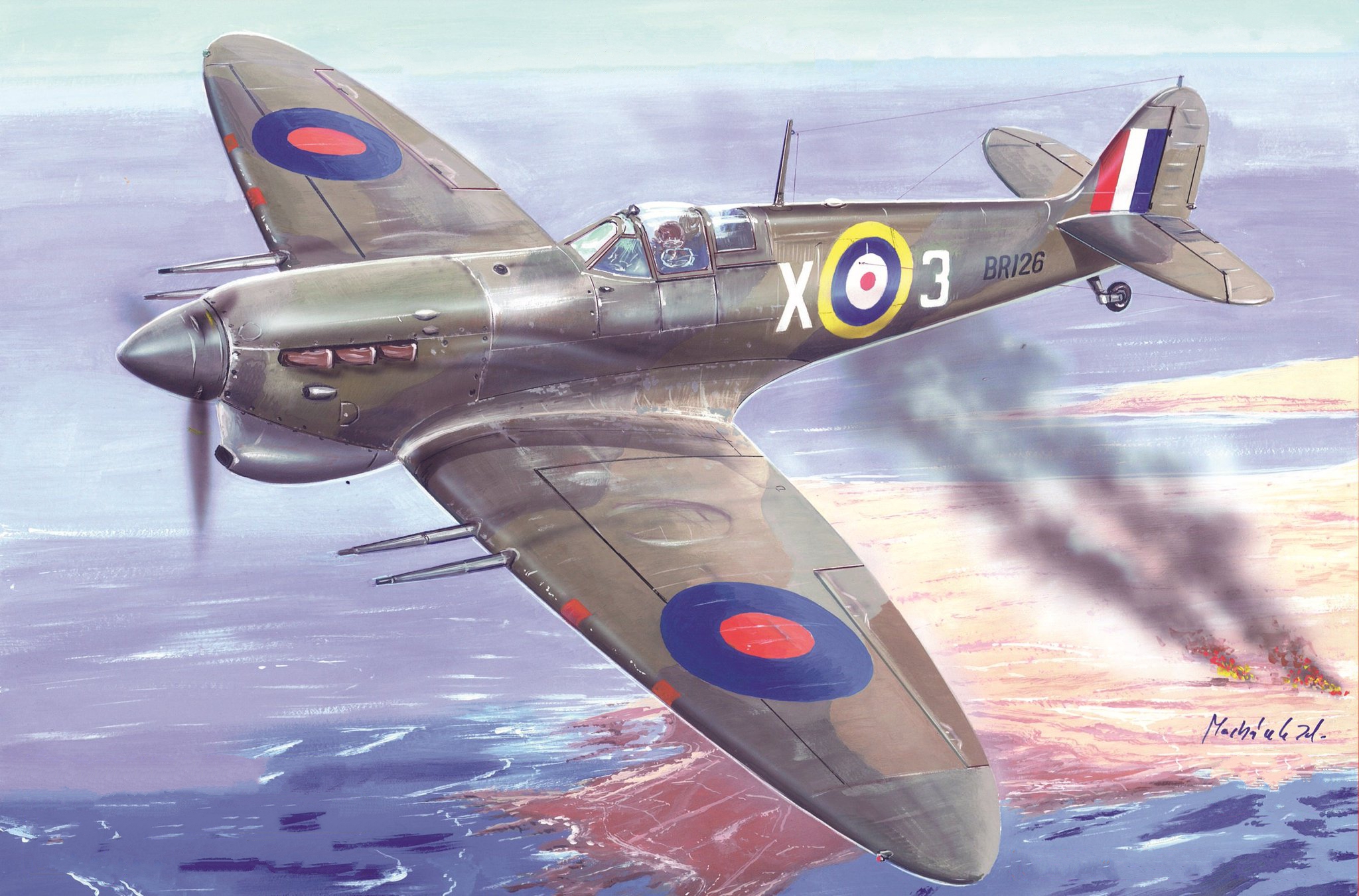 рисунок Spitfire Mk.Vc