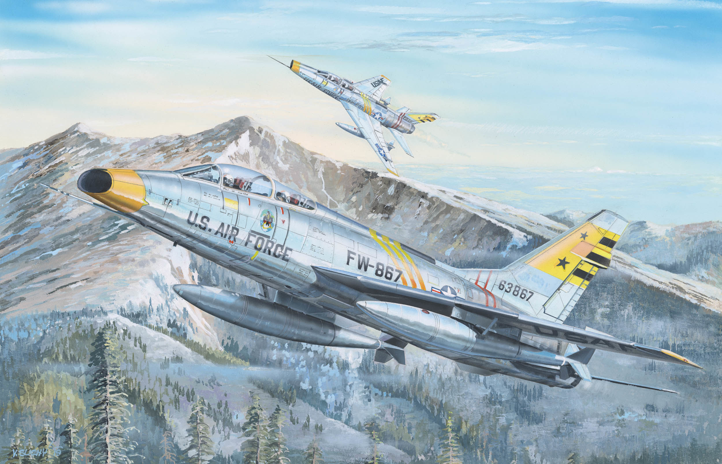 рисунок F-100F Super Sabre