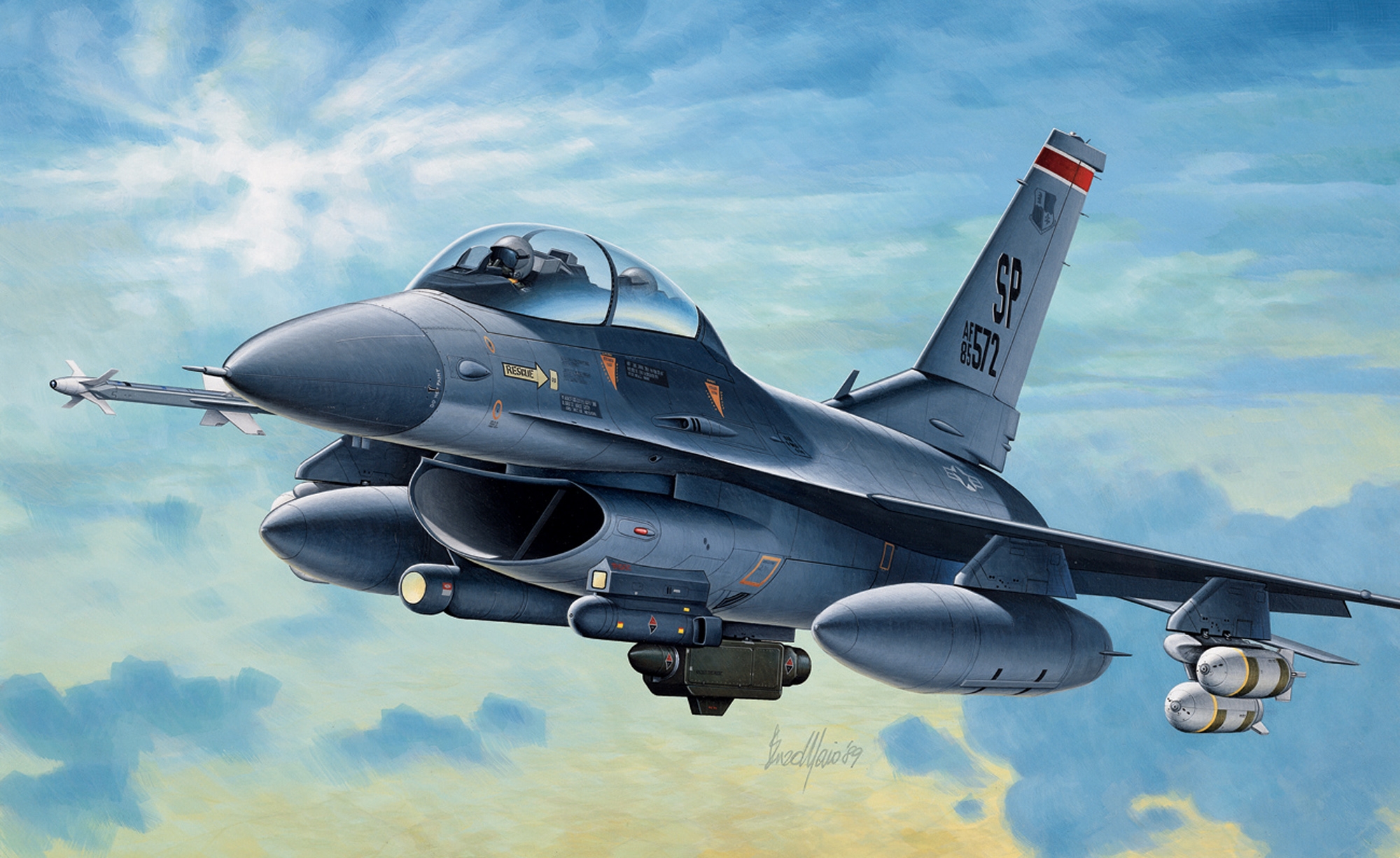 рисунок F-16C/D Night Falcon