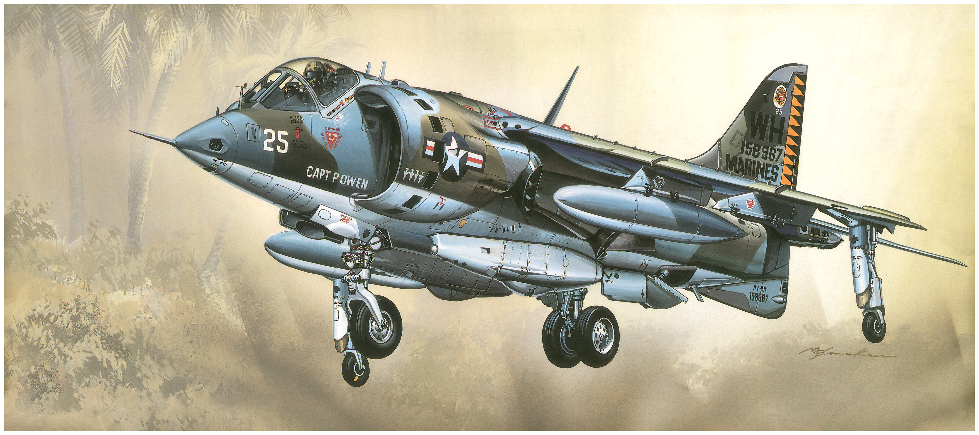 рисунок McDonnell Douglas AV-8A Harrier