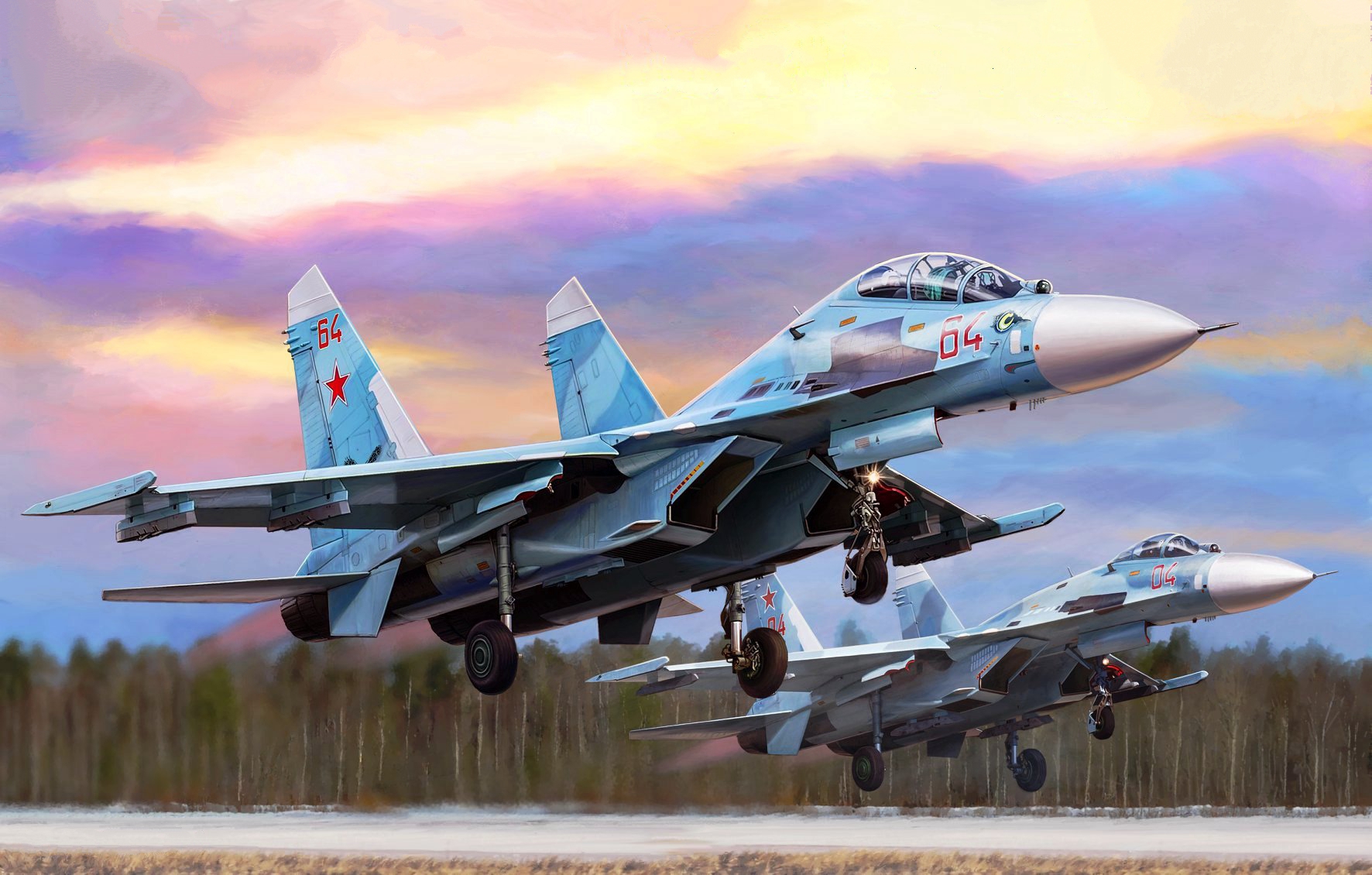рисунок Su-27UB Flanker-C