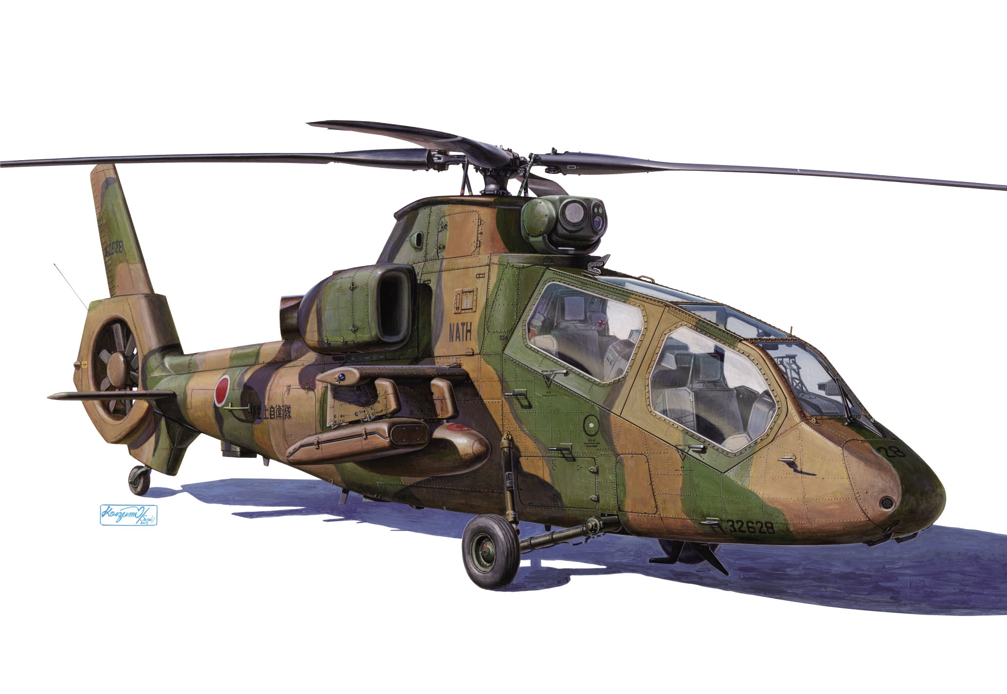 рисунок JGSDF Observation Helicopter OH-1 Ninja 1:72