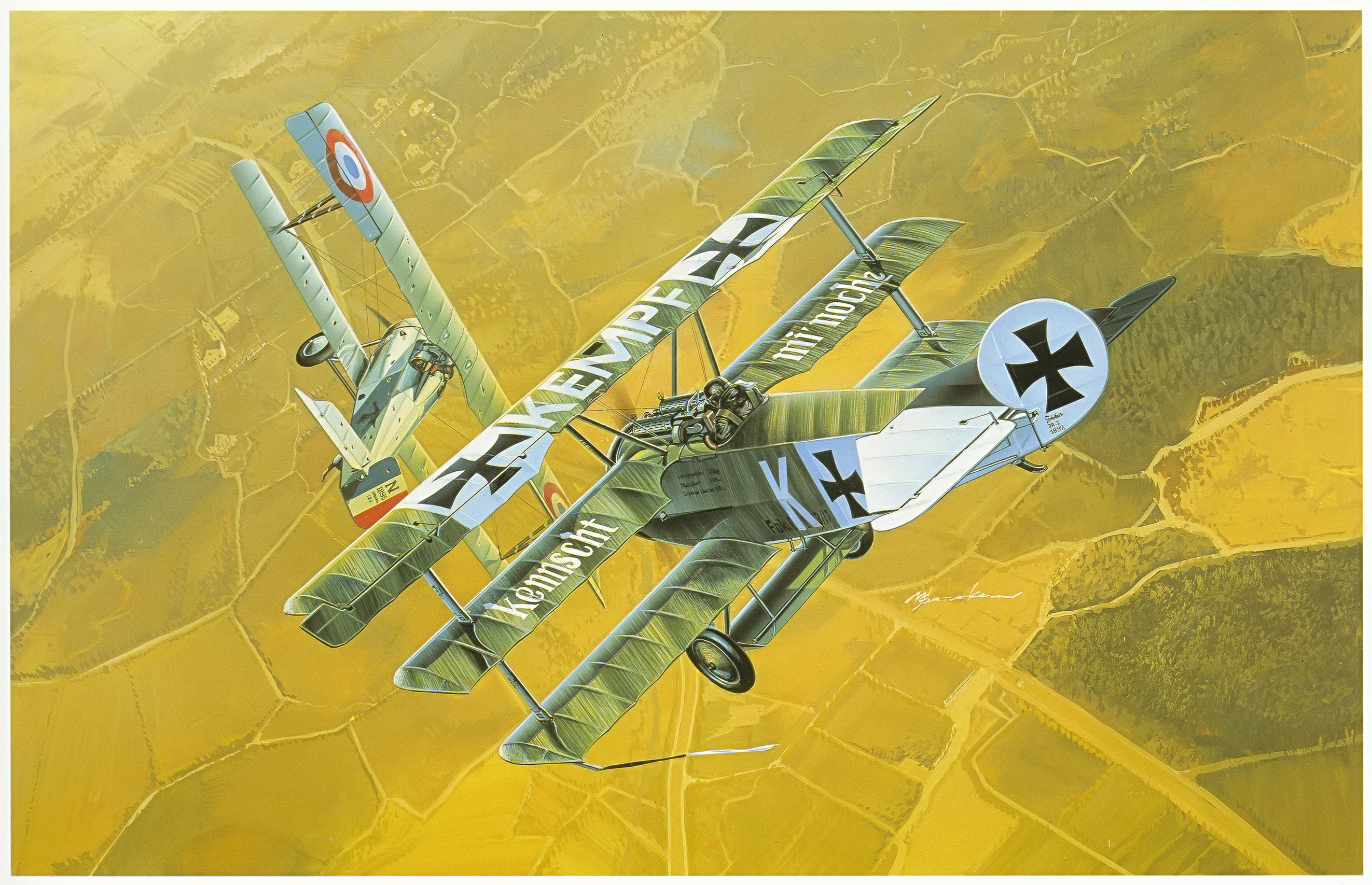 рисунок Fokker Dr.I