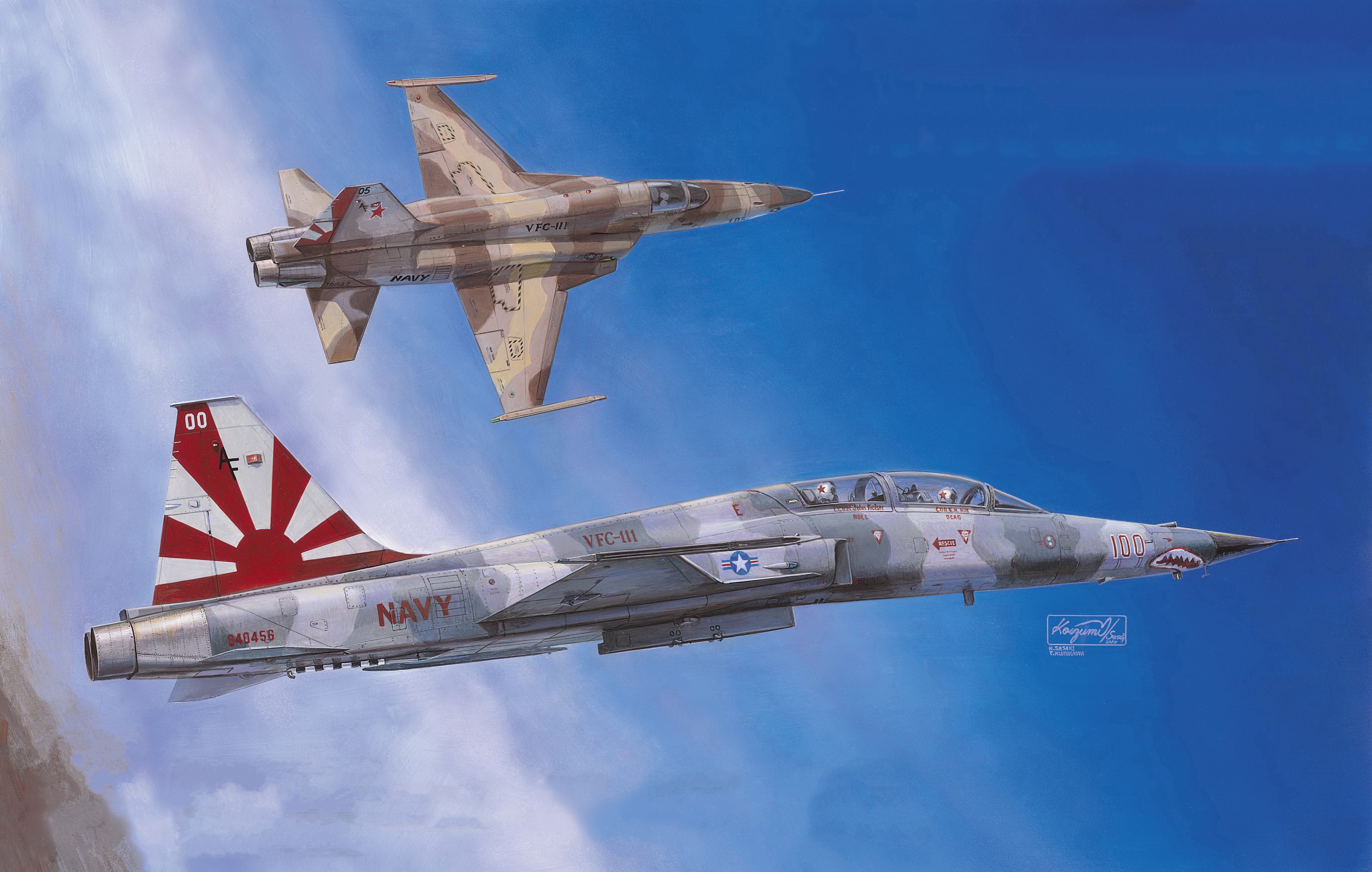 рисунок F-5F Tiger II VFC-111 Sundowners