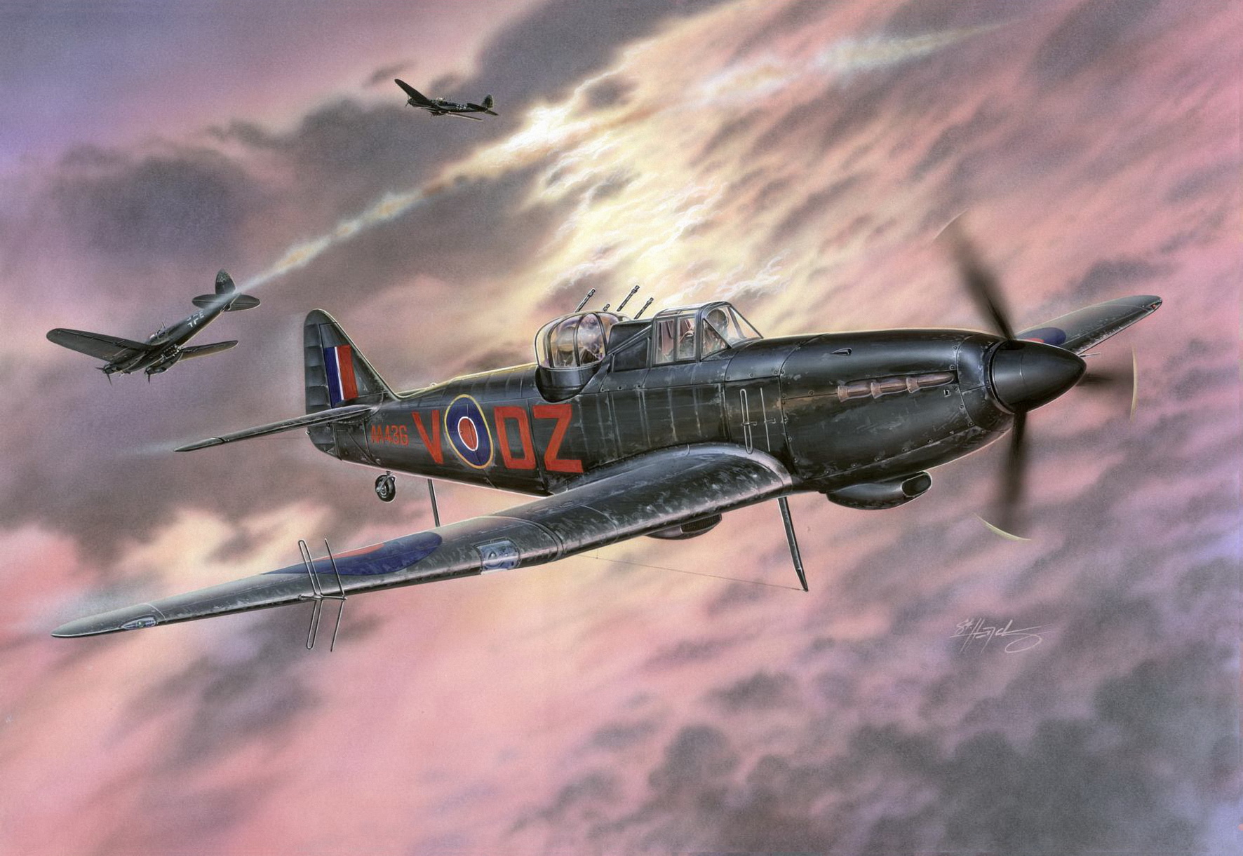 рисунок Boulton Paul Defiant Mk.II Night Fighter