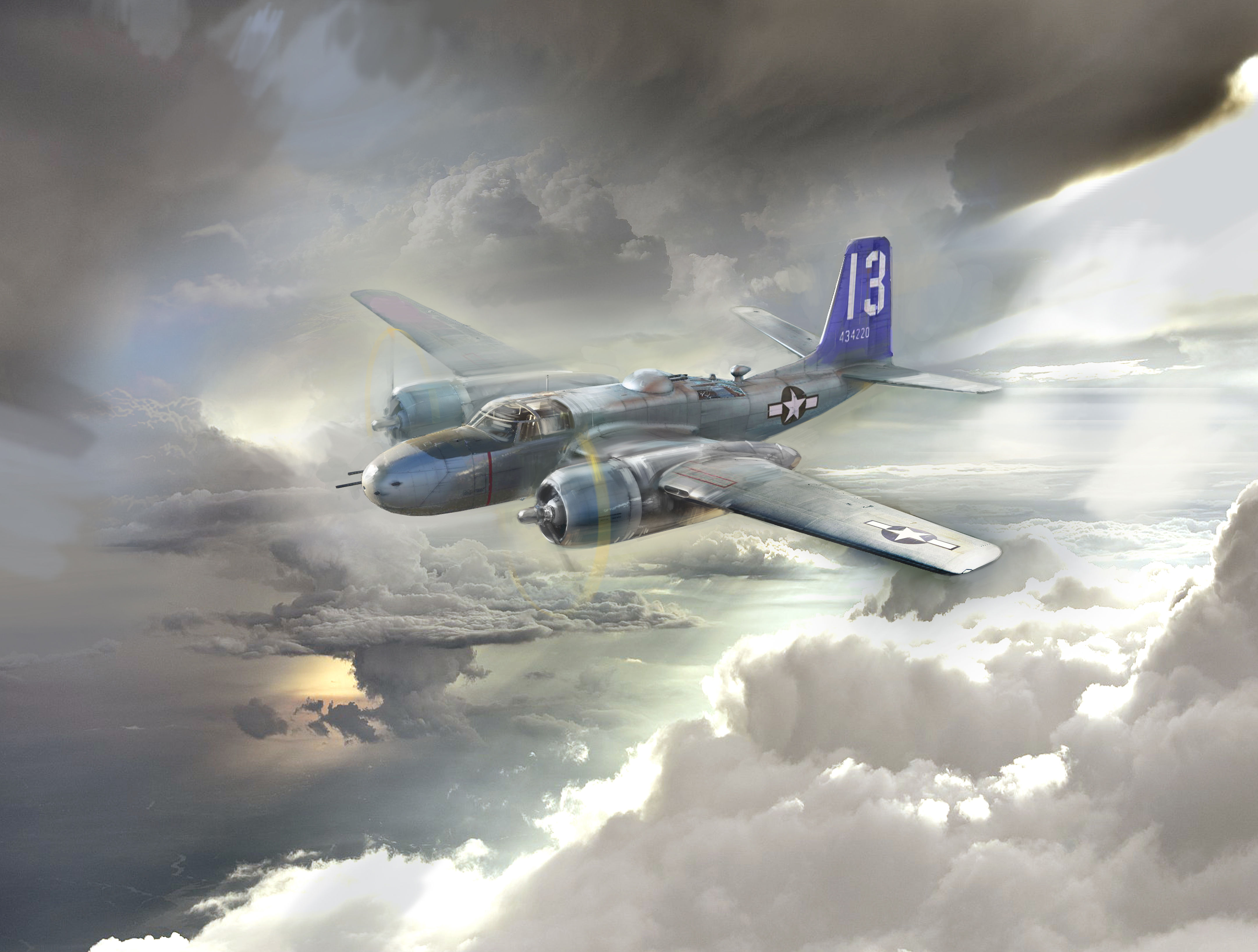 рисунок Douglas A-26B Invader