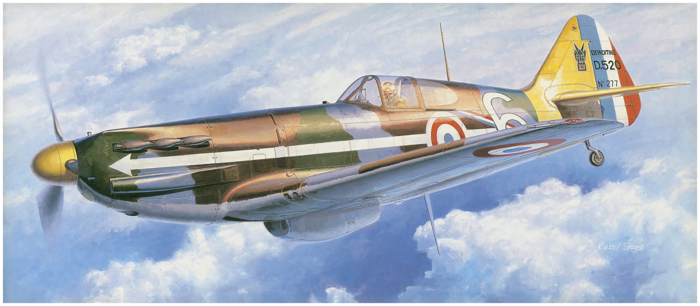 рисунок Dewoitine D.520 'Vichy Air Force'