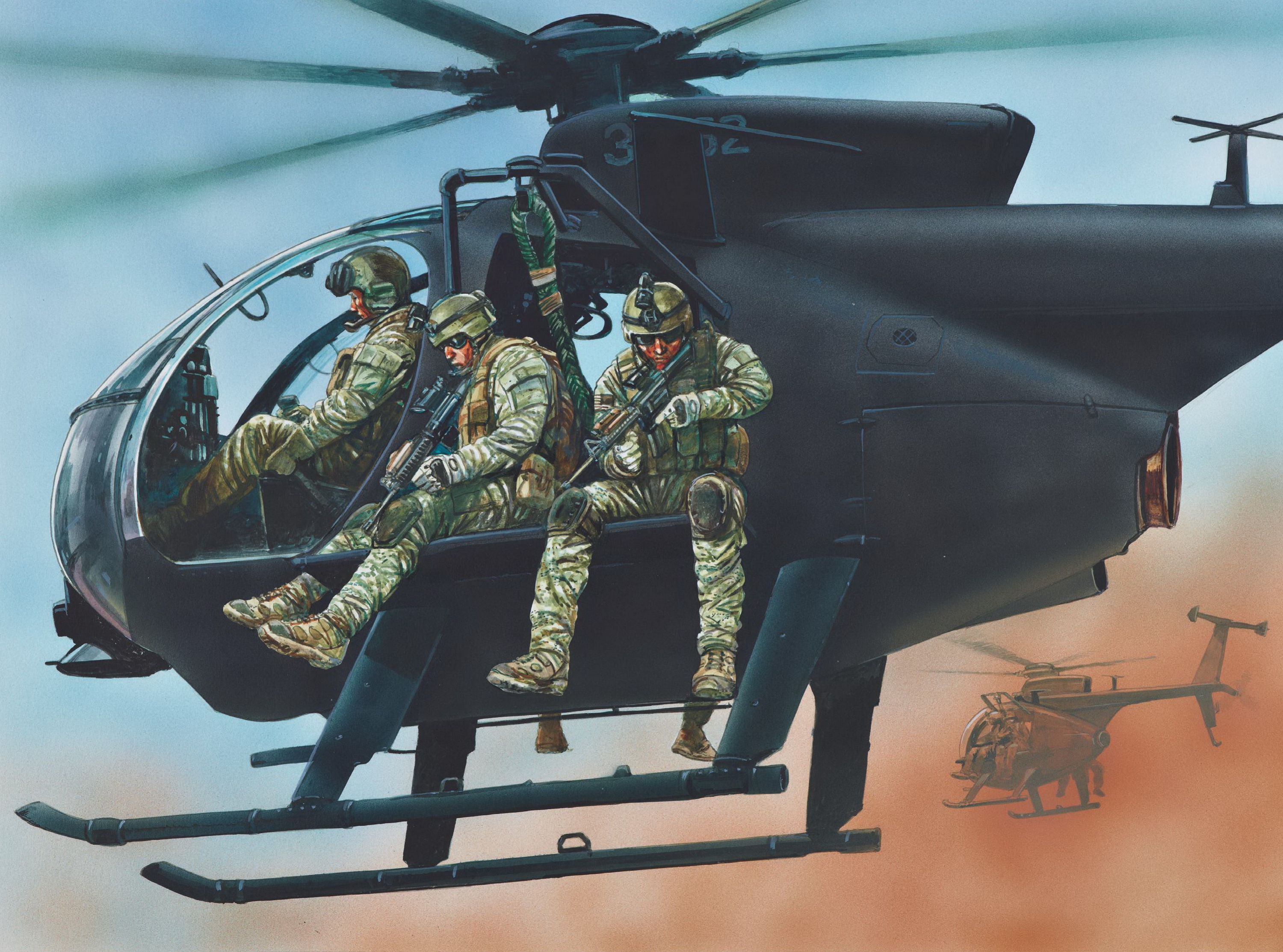 рисунок MH-6 "Little Bird"