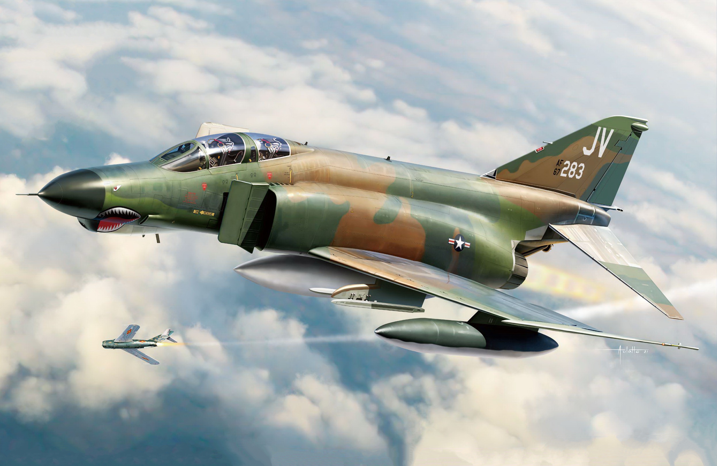 рисунок USAF F-4E Vietnam War