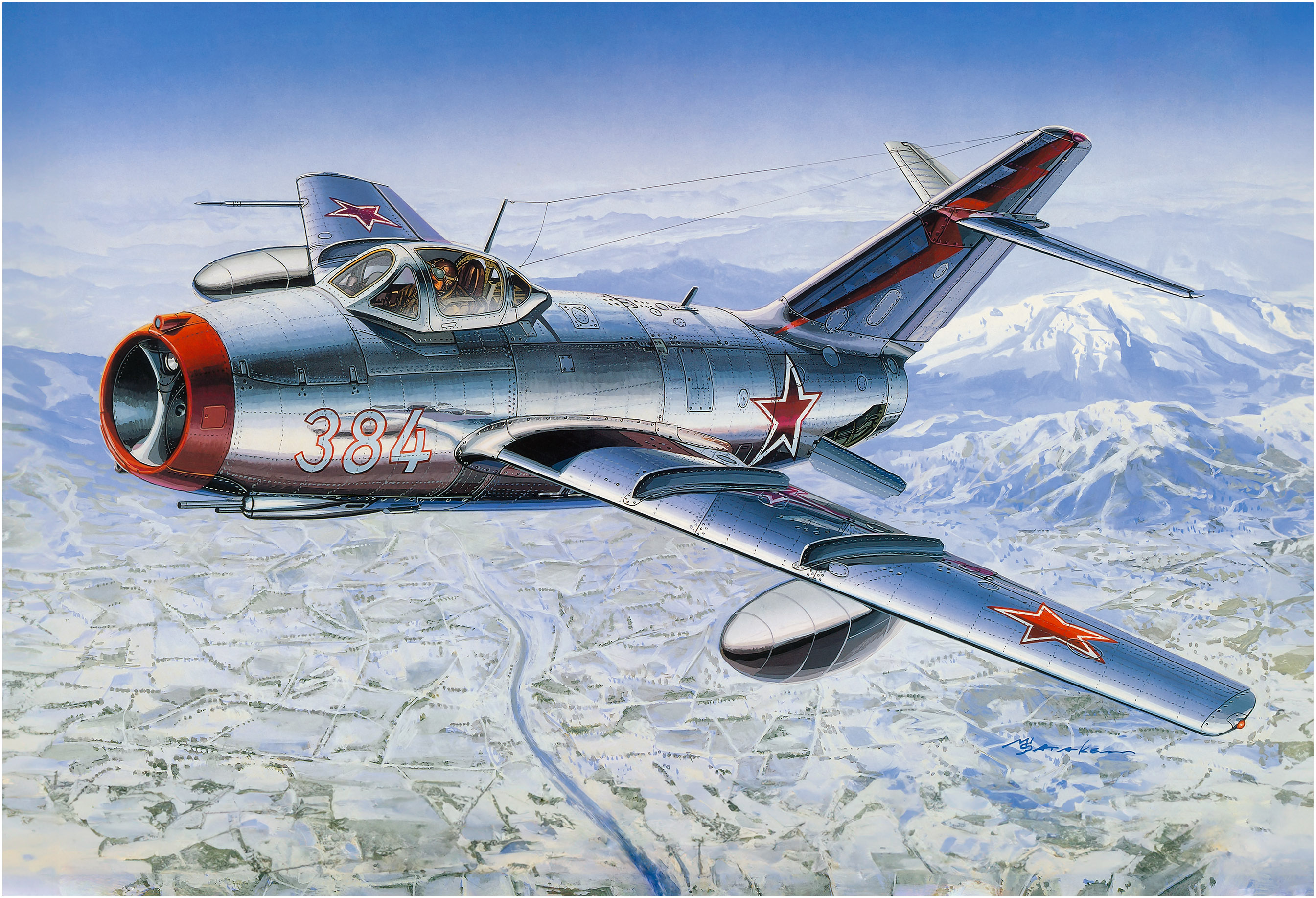 рисунок МиГ-15 bis