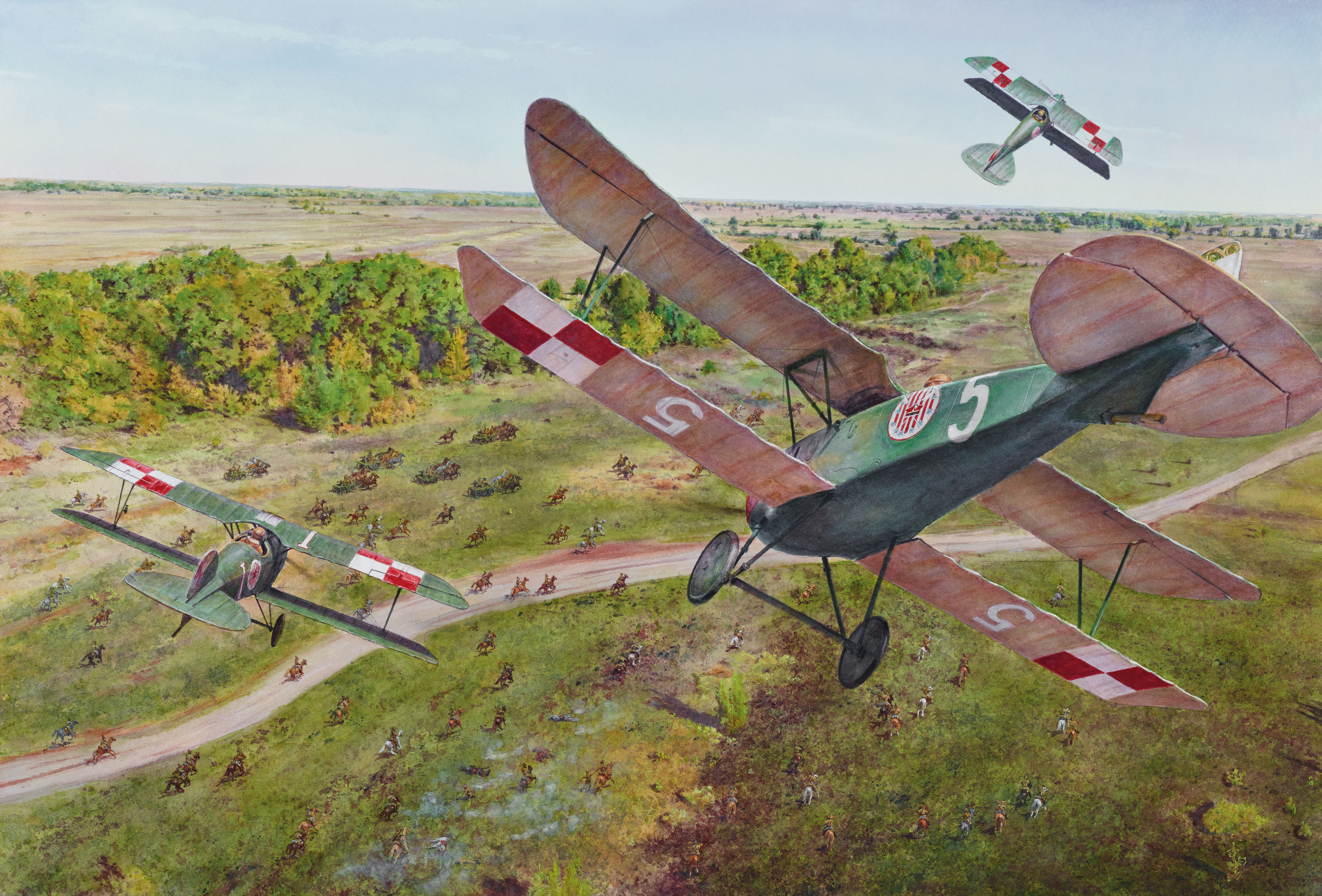 рисунок авиация против кавалерии