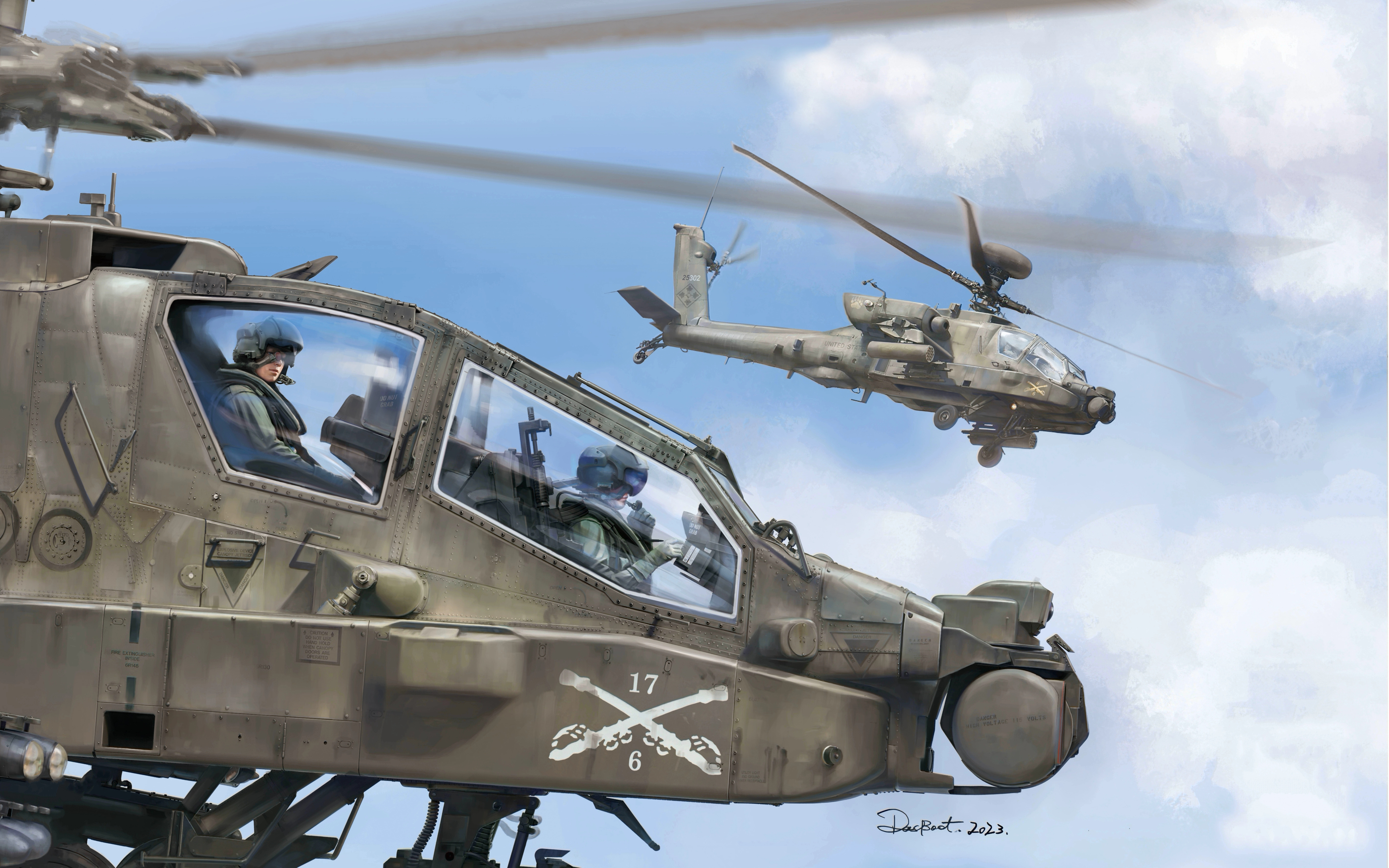 рисунок AH-64D Apache Longbow Block II Attack Helicopter