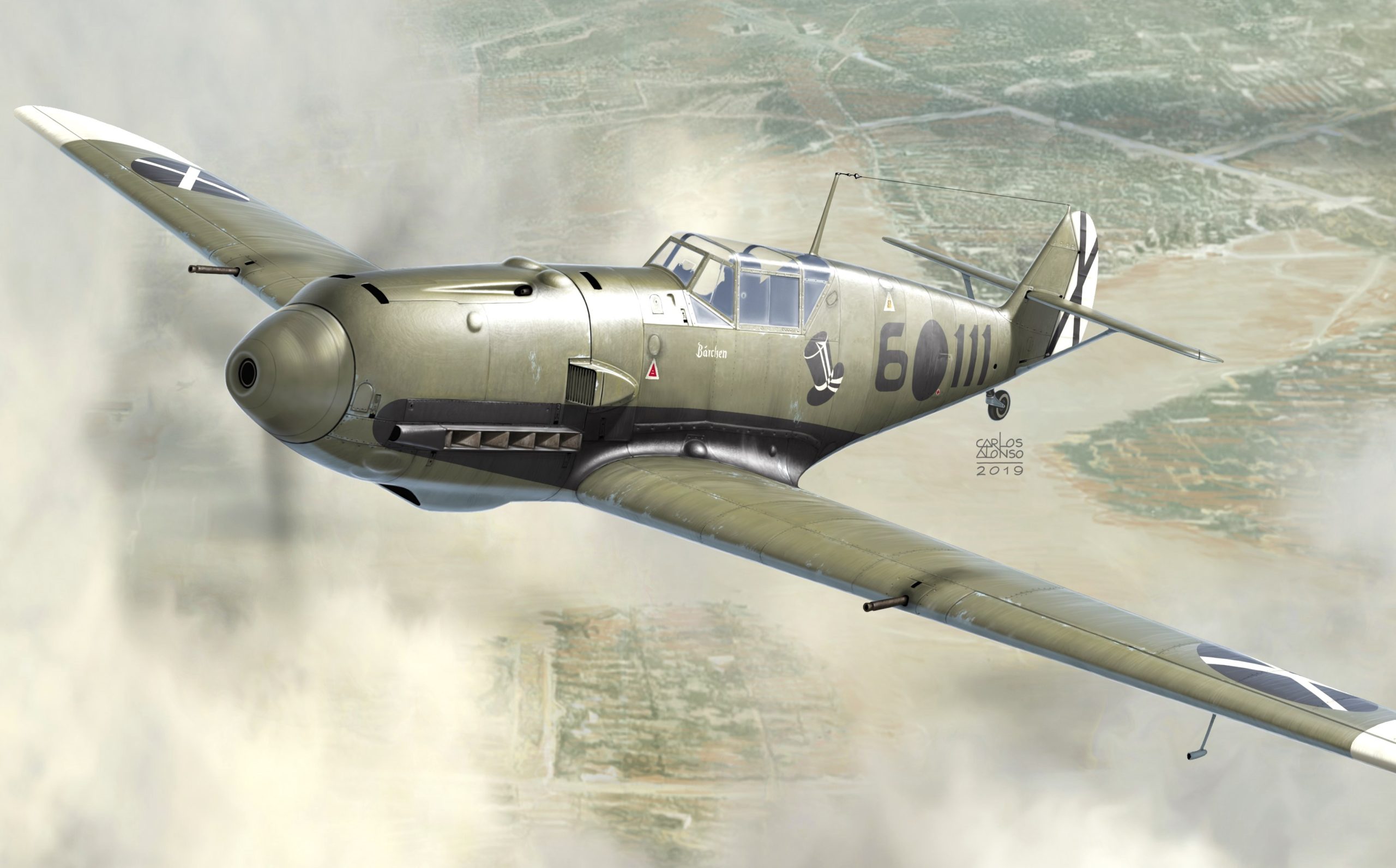 рисунок Messerschmitt Bf 109E-3