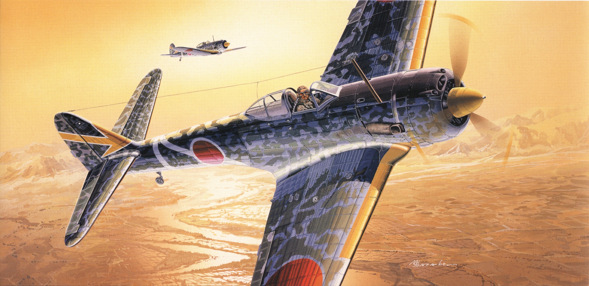 рисунок Nakajima Ki-43 II Oscar Early Version